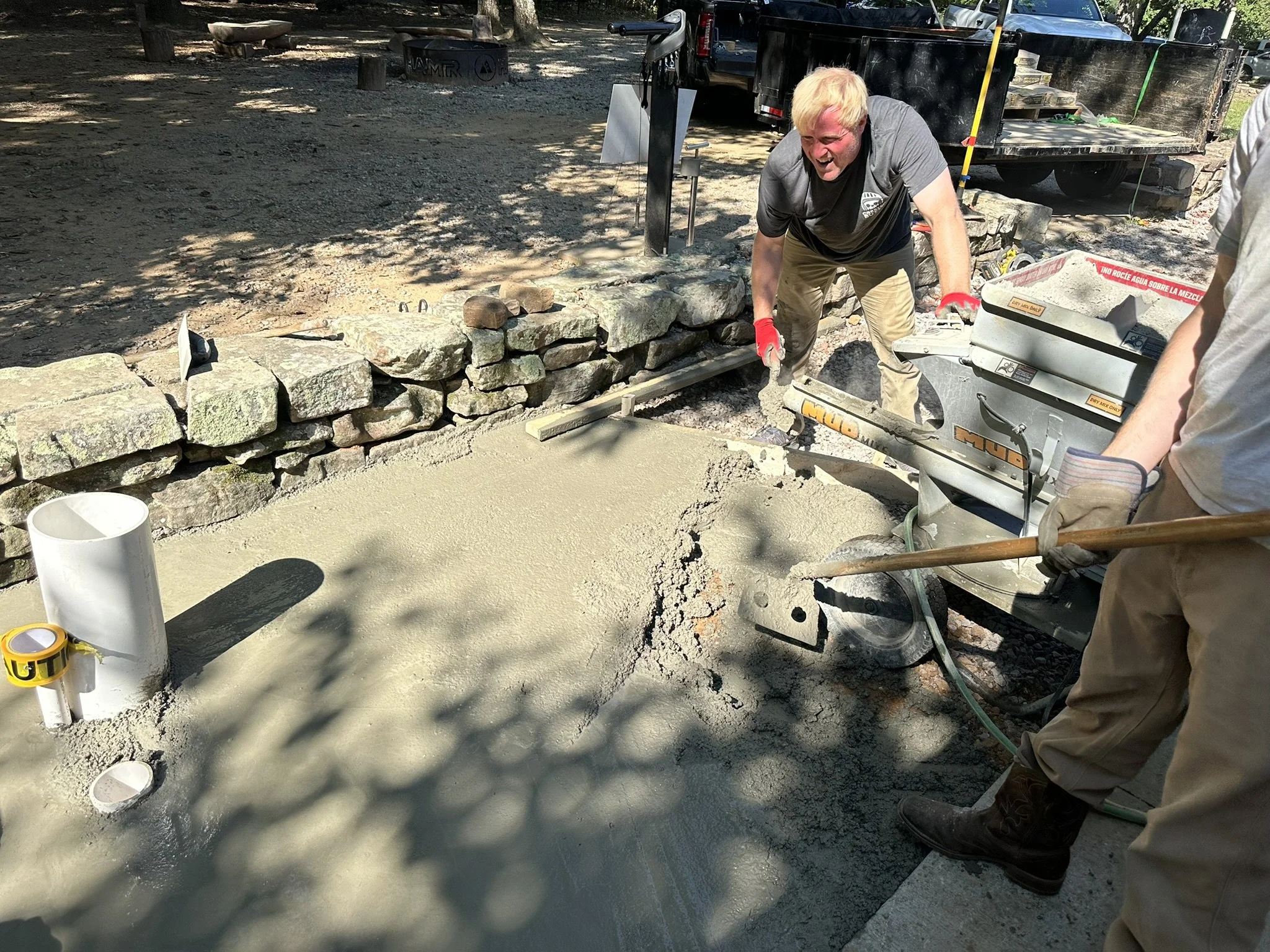 HAMR's Q3 Volunteer - Nate Goldsmith - helping to make the water fountain installation possible! 