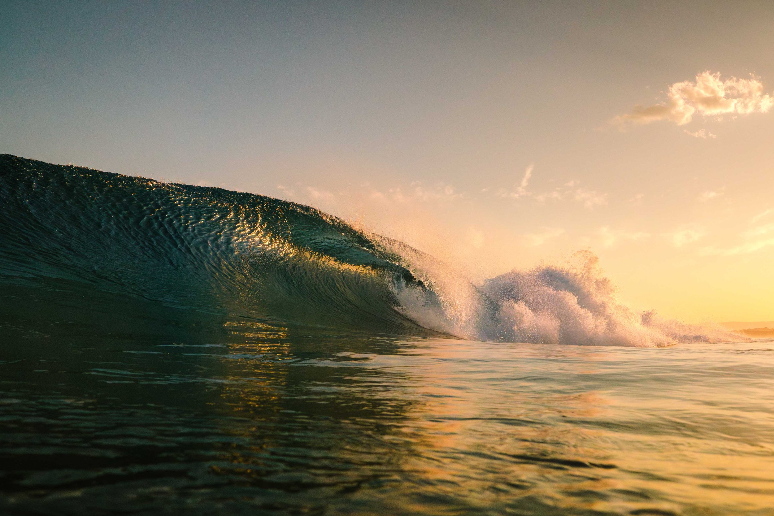 Port Kembla South Beach during sunset