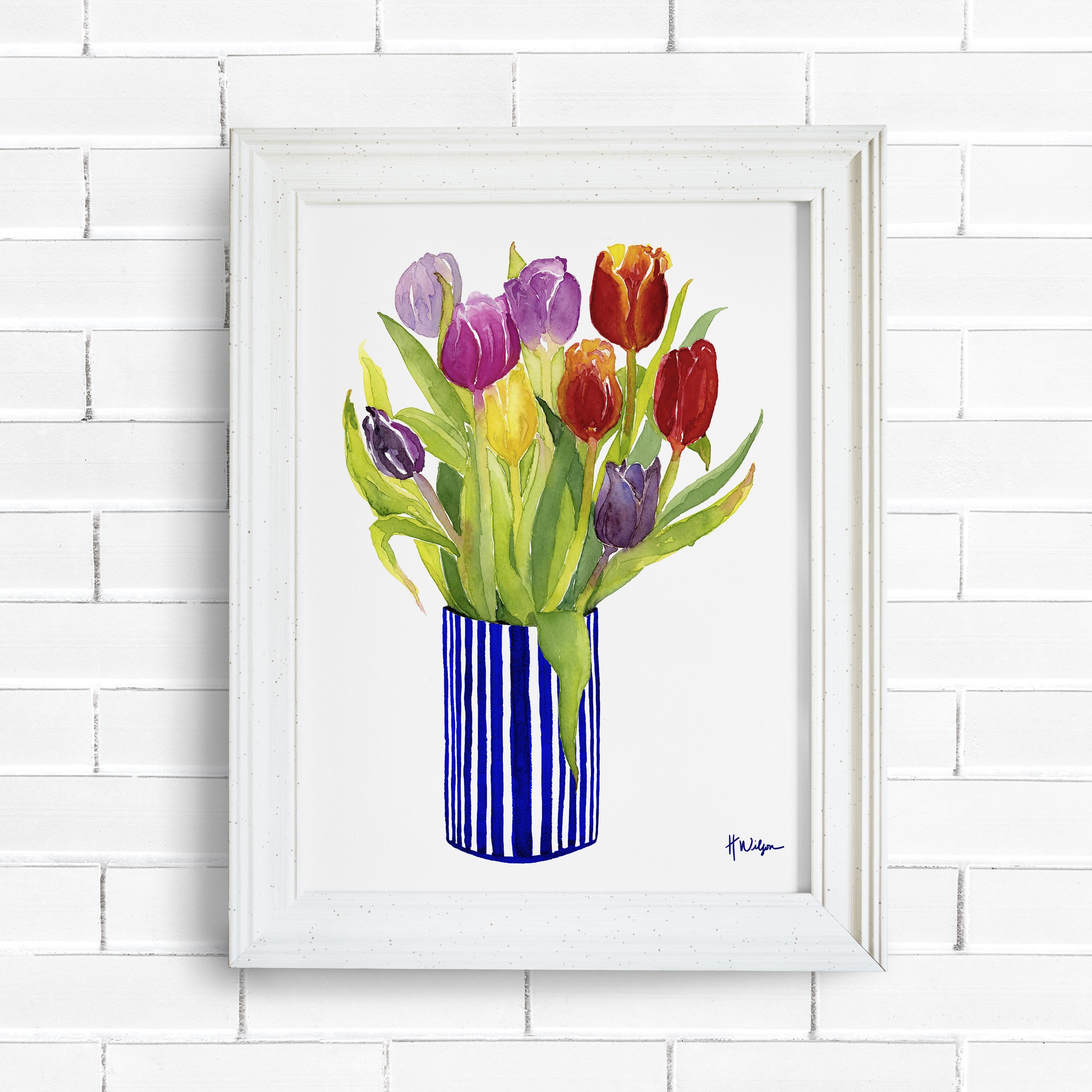 Spring tulips in blue 11x14.jpg