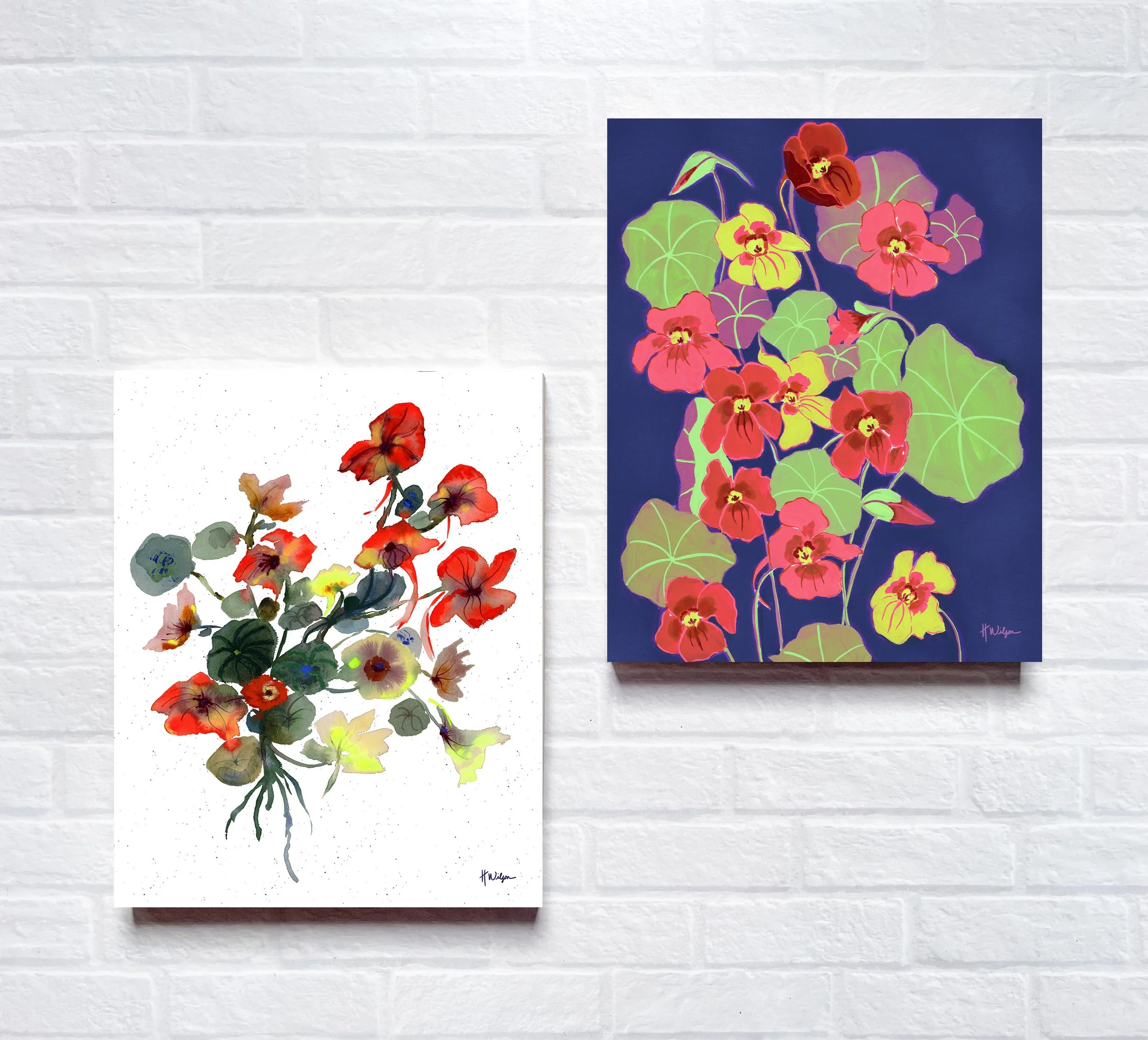 Nasturtium 8x10 Woodblock gallery mock up.jpg