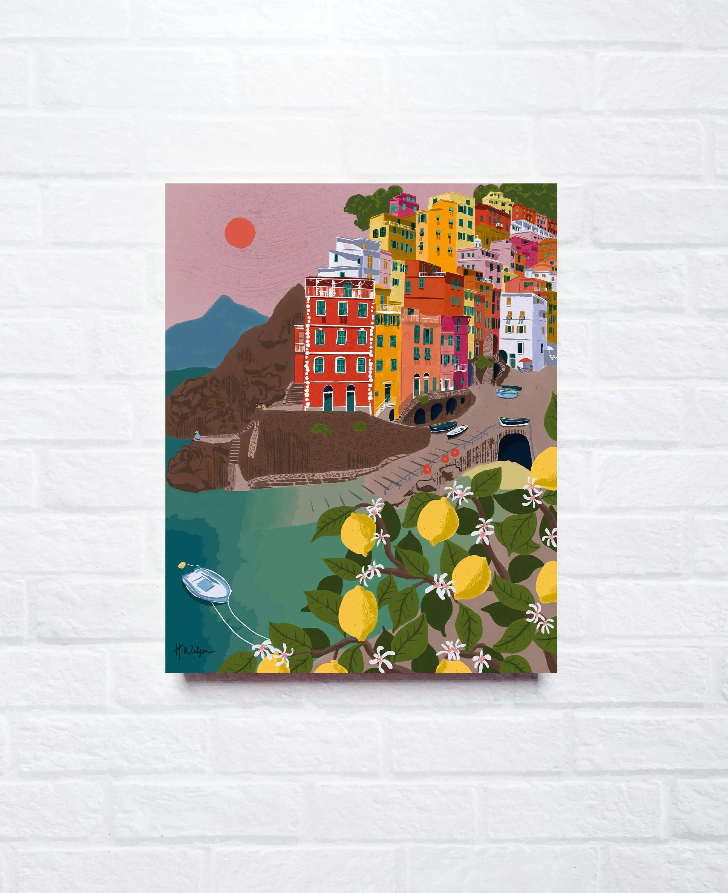 Cinque Terre Woodblock 8x10 Mock up.jpg