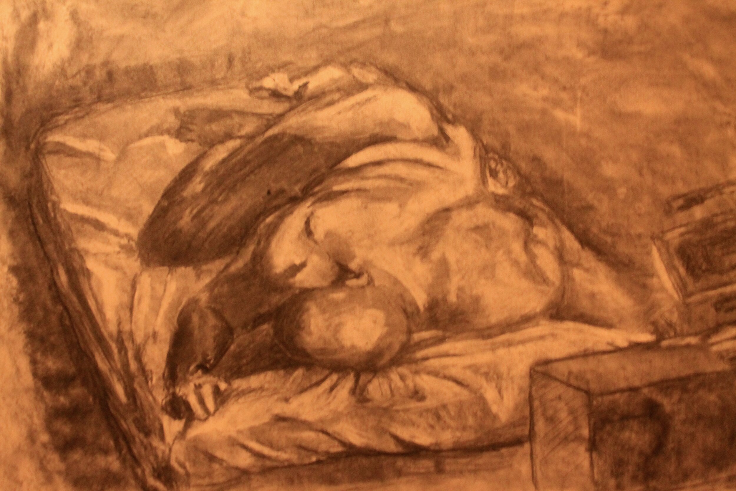 Charcoal on paper. A1