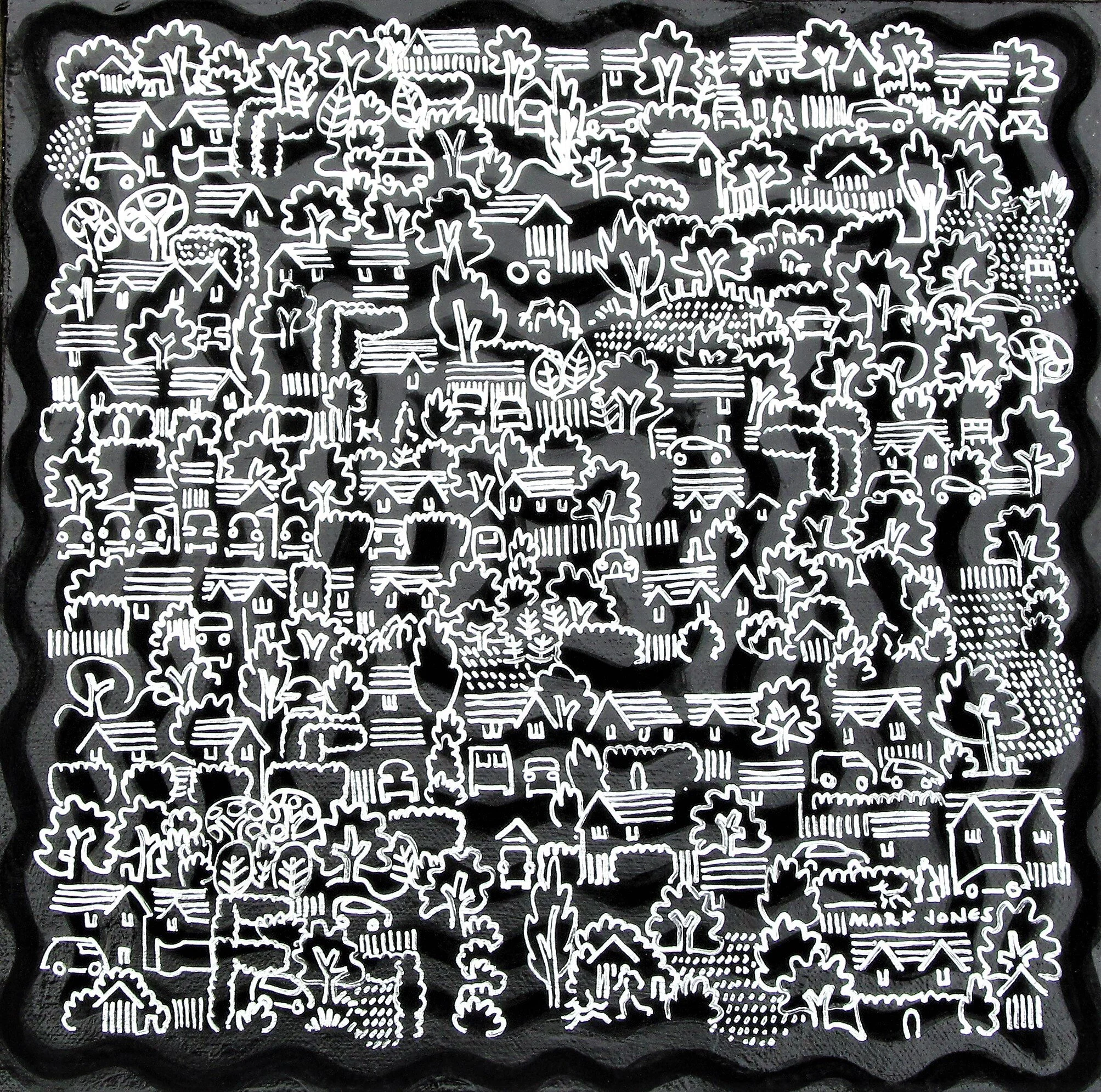 Mark Howard Jones Silver Moon walk Acrylic landscape painting canvas