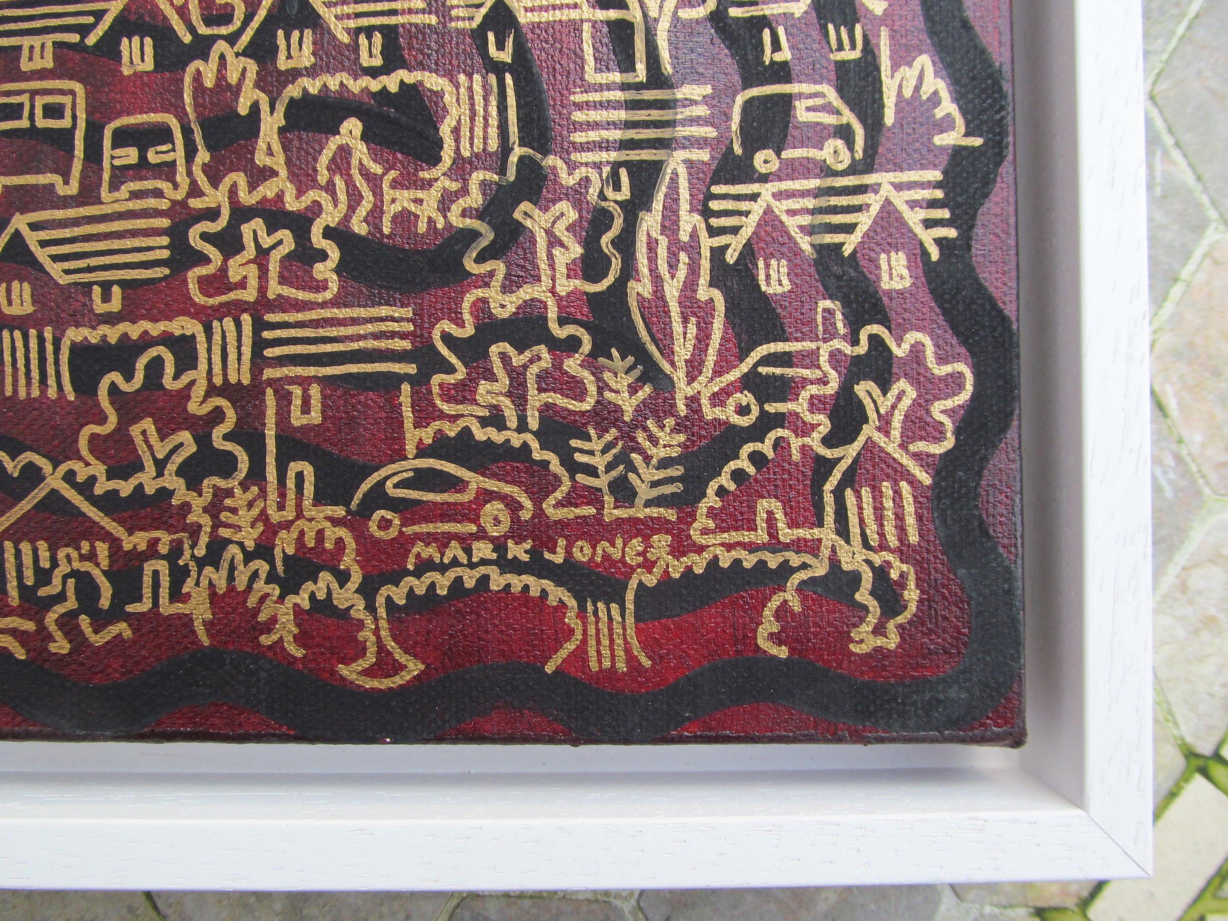 Acrylic Painting Copper Sunset Walk signature Mark Howard Jones Art