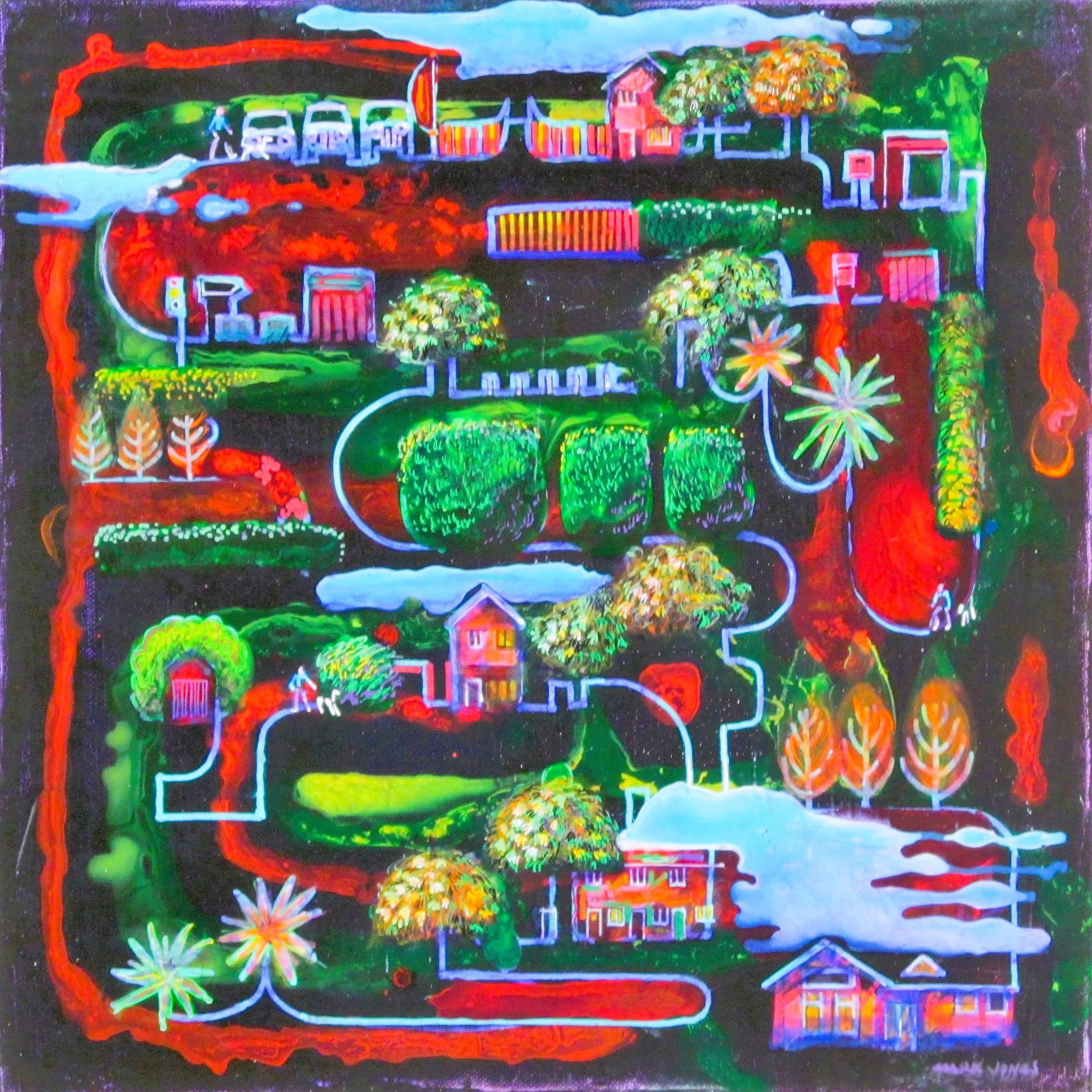 Summer Evening Walk acrylic painting on canvas mark howard jones art