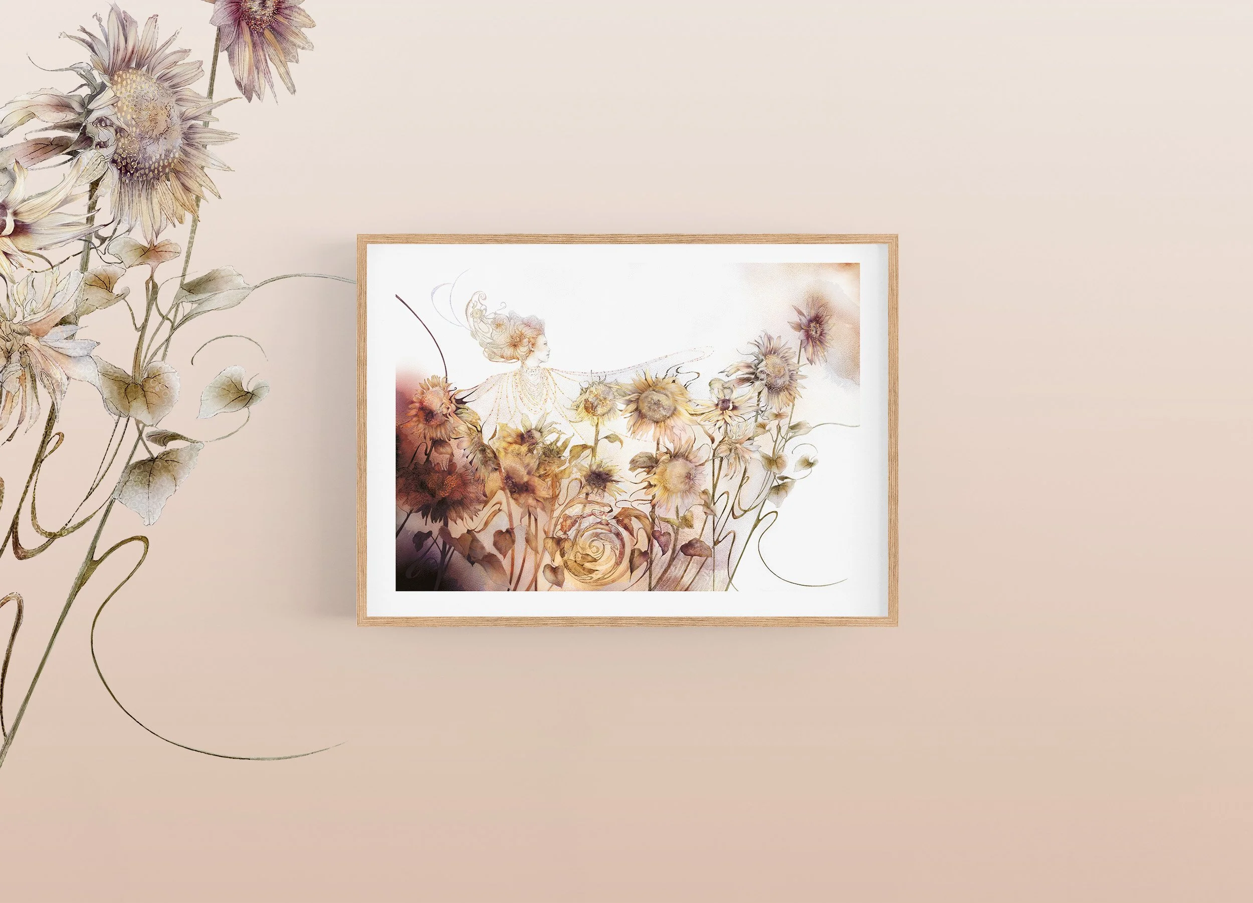 sunflowers dancing kuwanlalenta painting