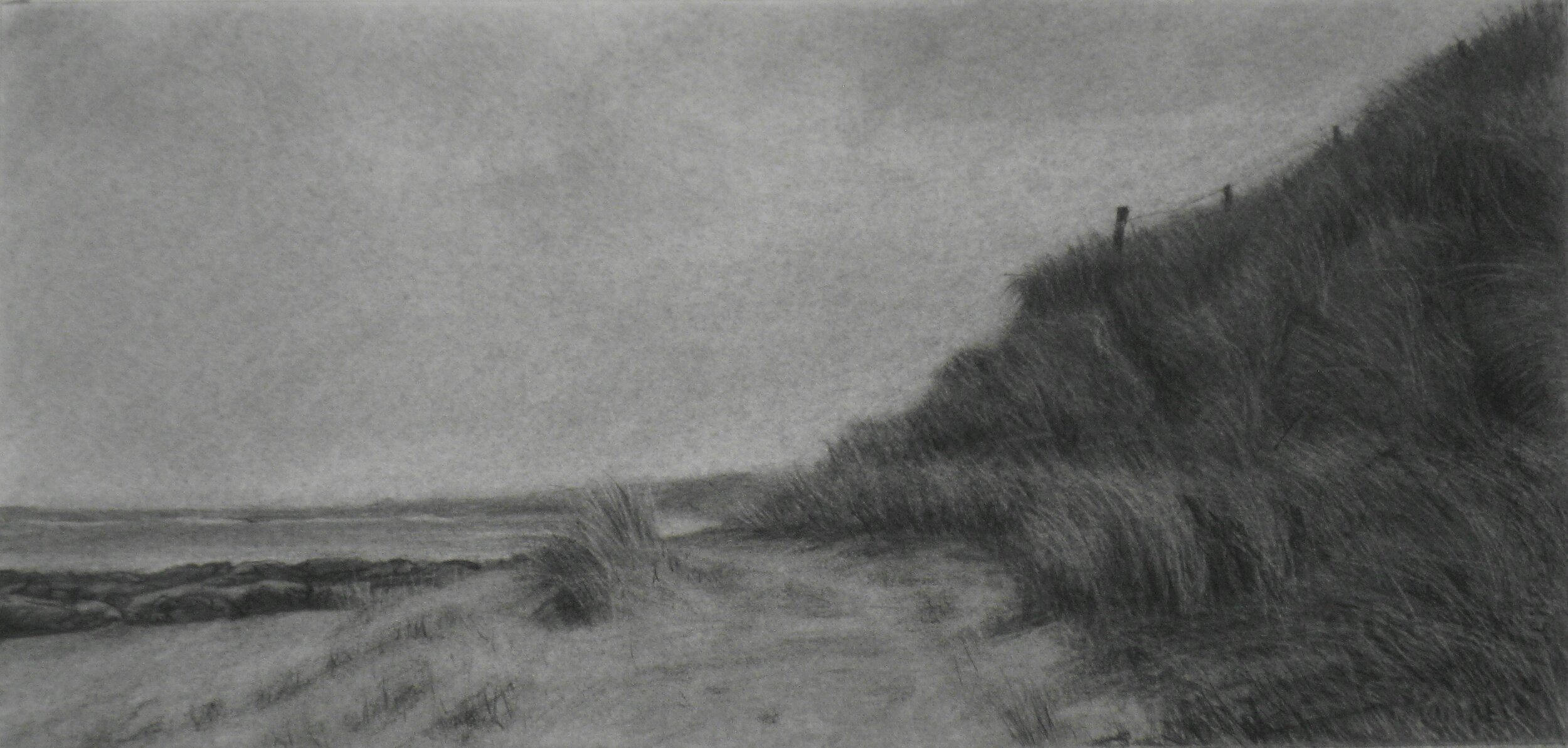 22. Dune Path. Charcoal on paper. 20x38cm..jpg
