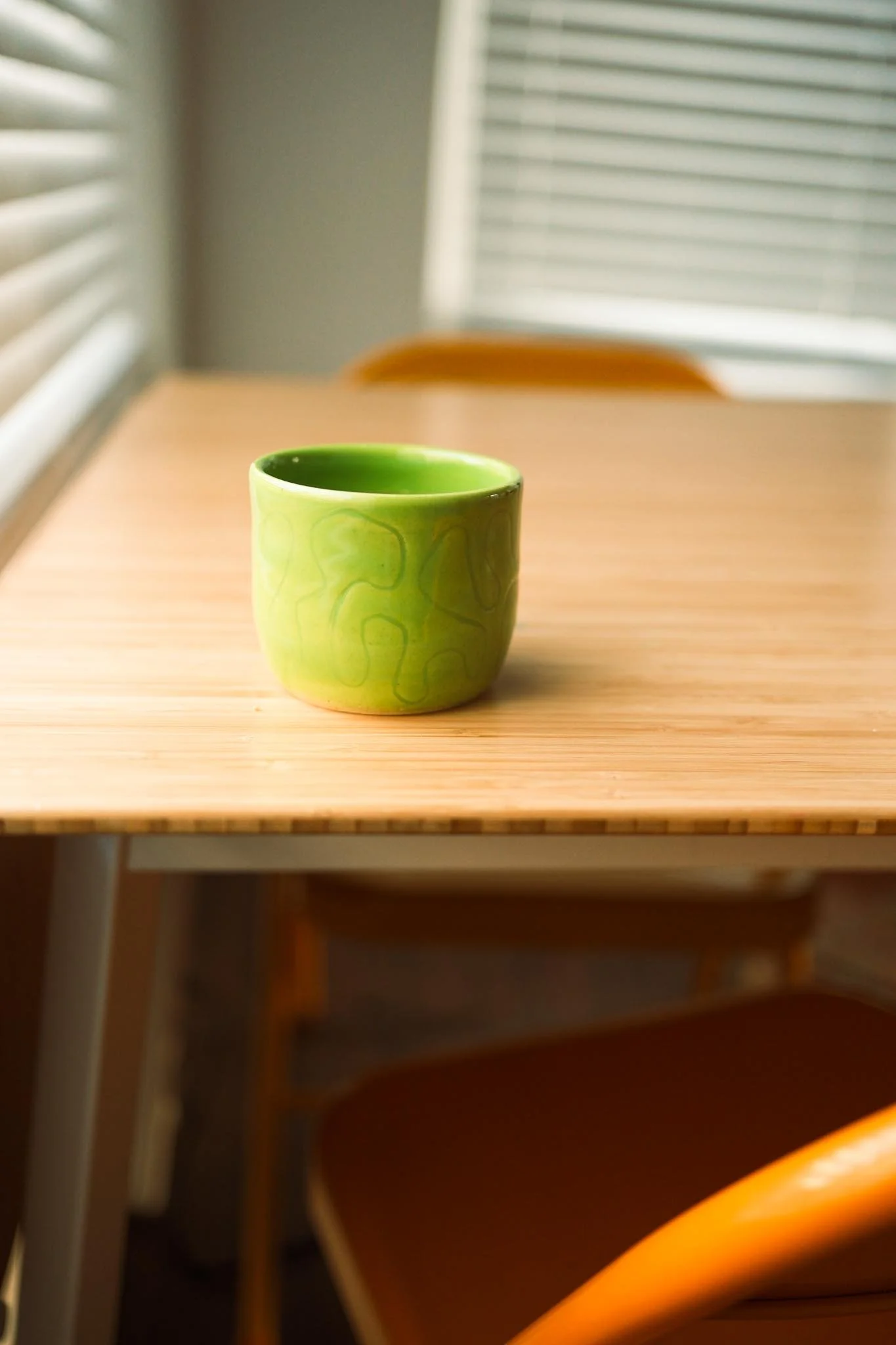 green swirly tumbler