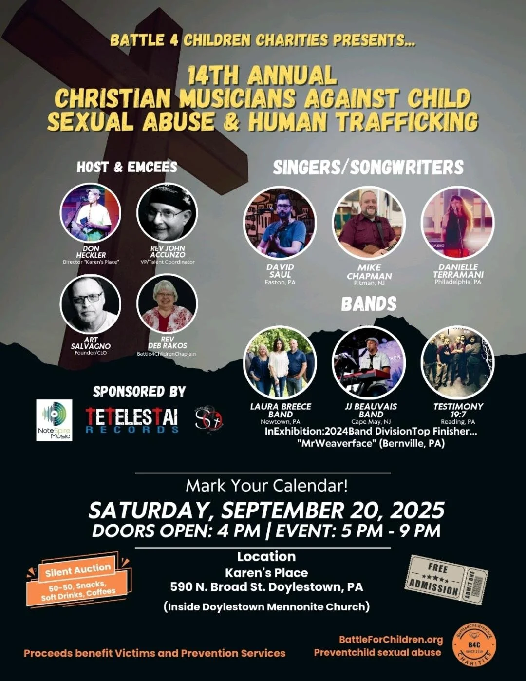 14th Annual Christian Musicians Against Child Sexual Abuse & Human Trafficking