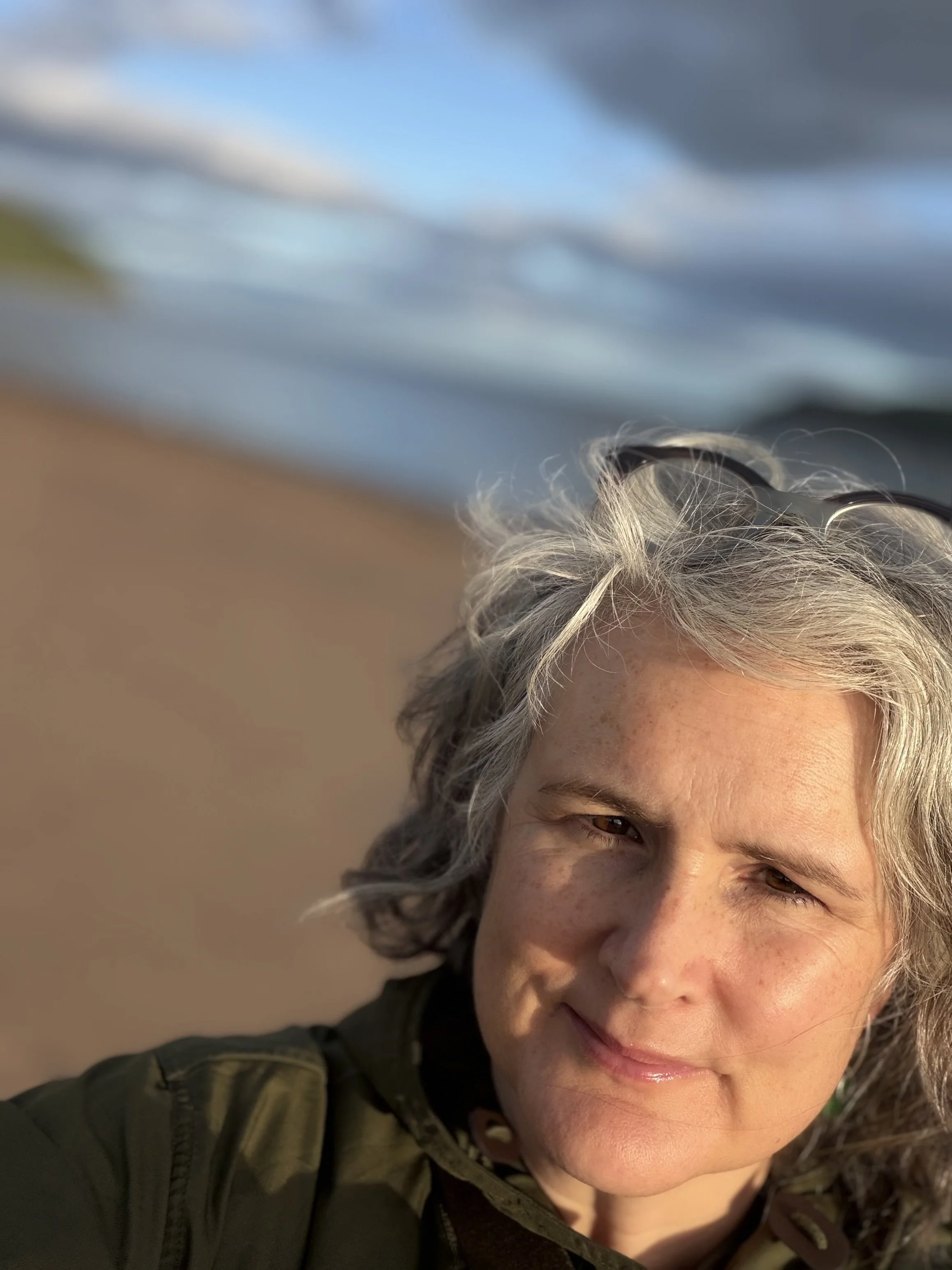 Artist on the beach