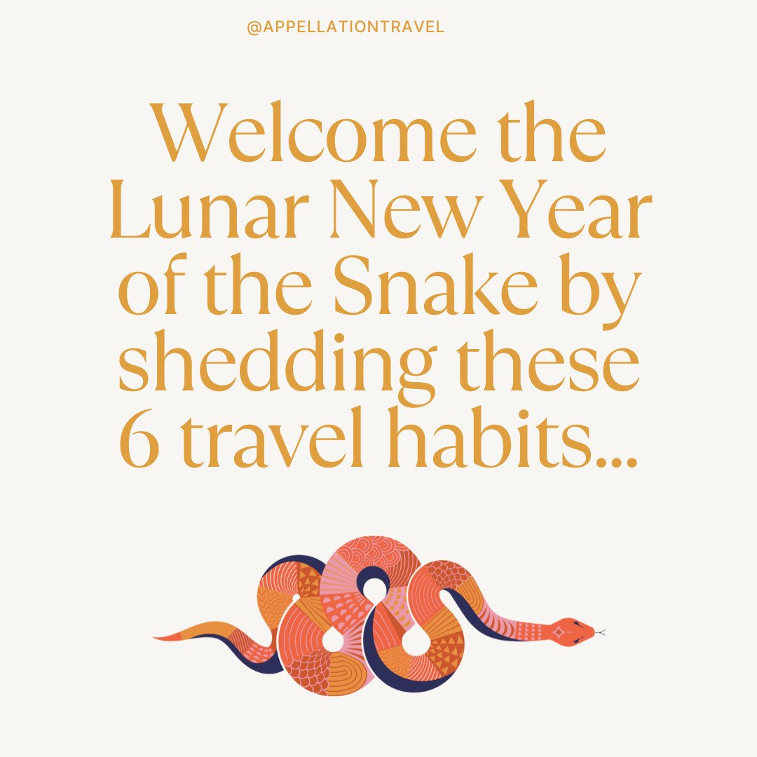 🐍 Kung hei fat choi! Travel is ssssssssso much better with Appellation Travel by your side. Shed the old and shine into the new year.🧧

Reach out to claire@appellationtravel.com to start planning.

#LuxuryTravelAdvisor 
#TravelTrends 
#departurelou