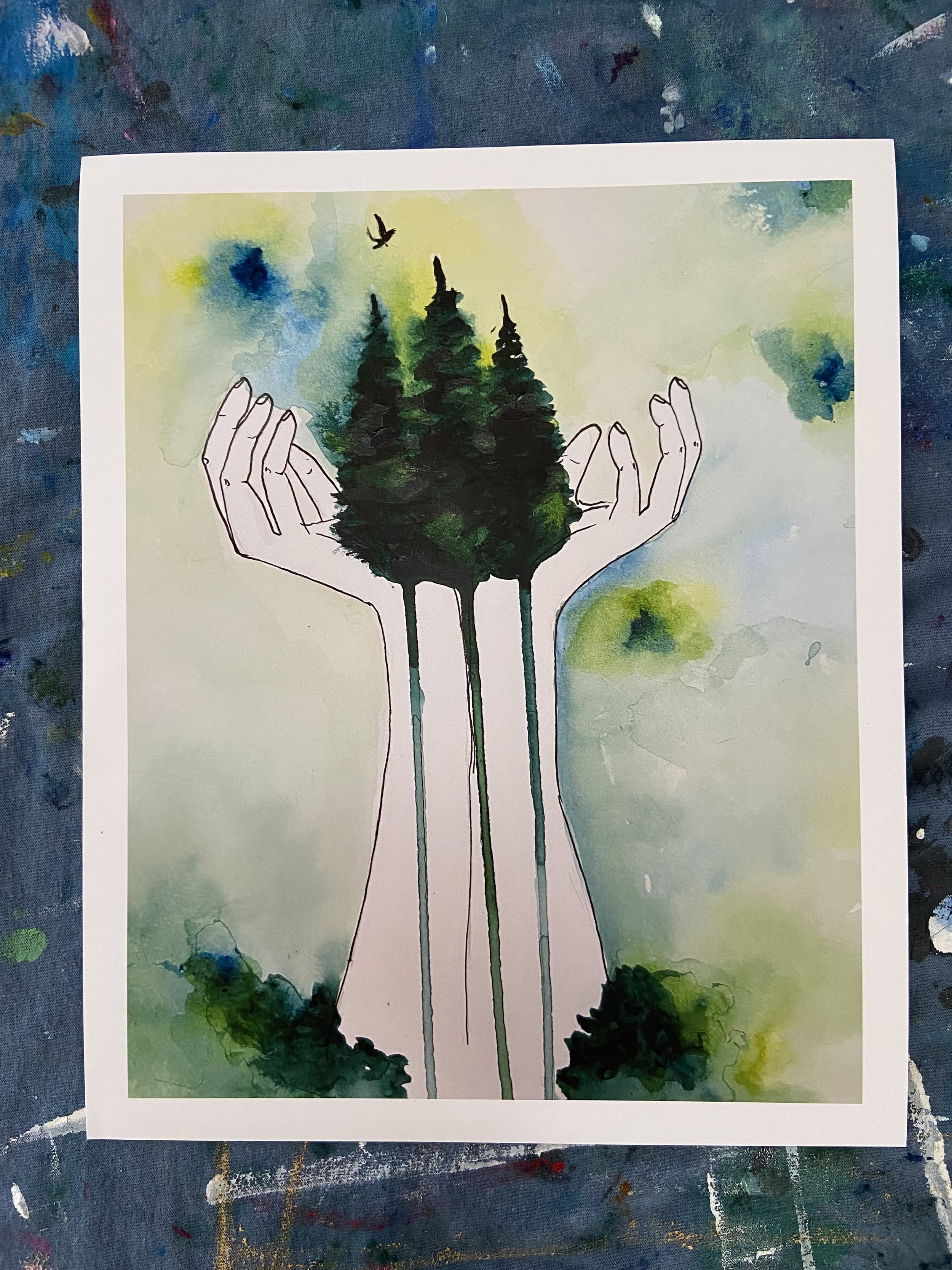 Hands to the Sky Print