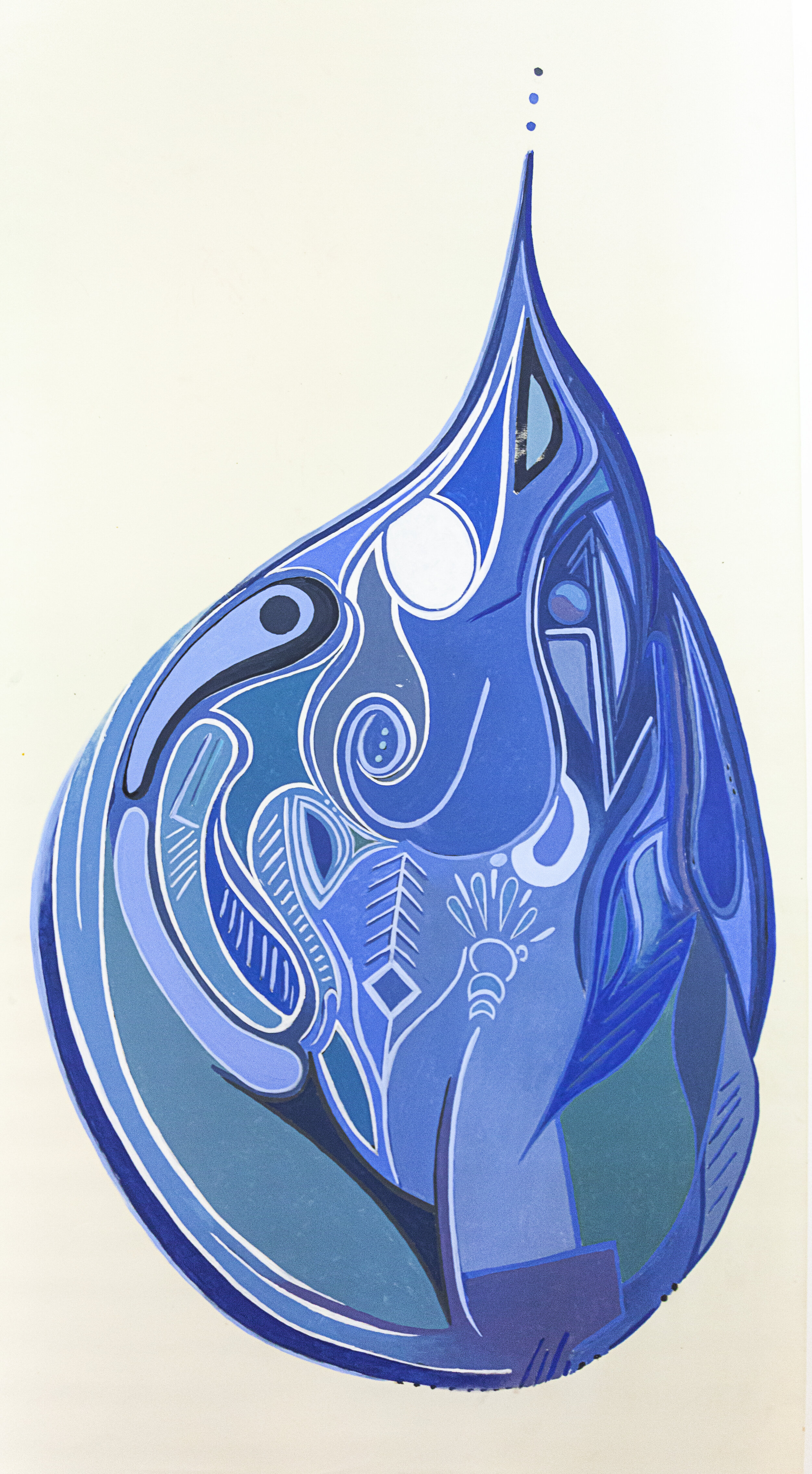  Łza  
 2020
 Acrylic on canvas
 240 x 104,5 cm 