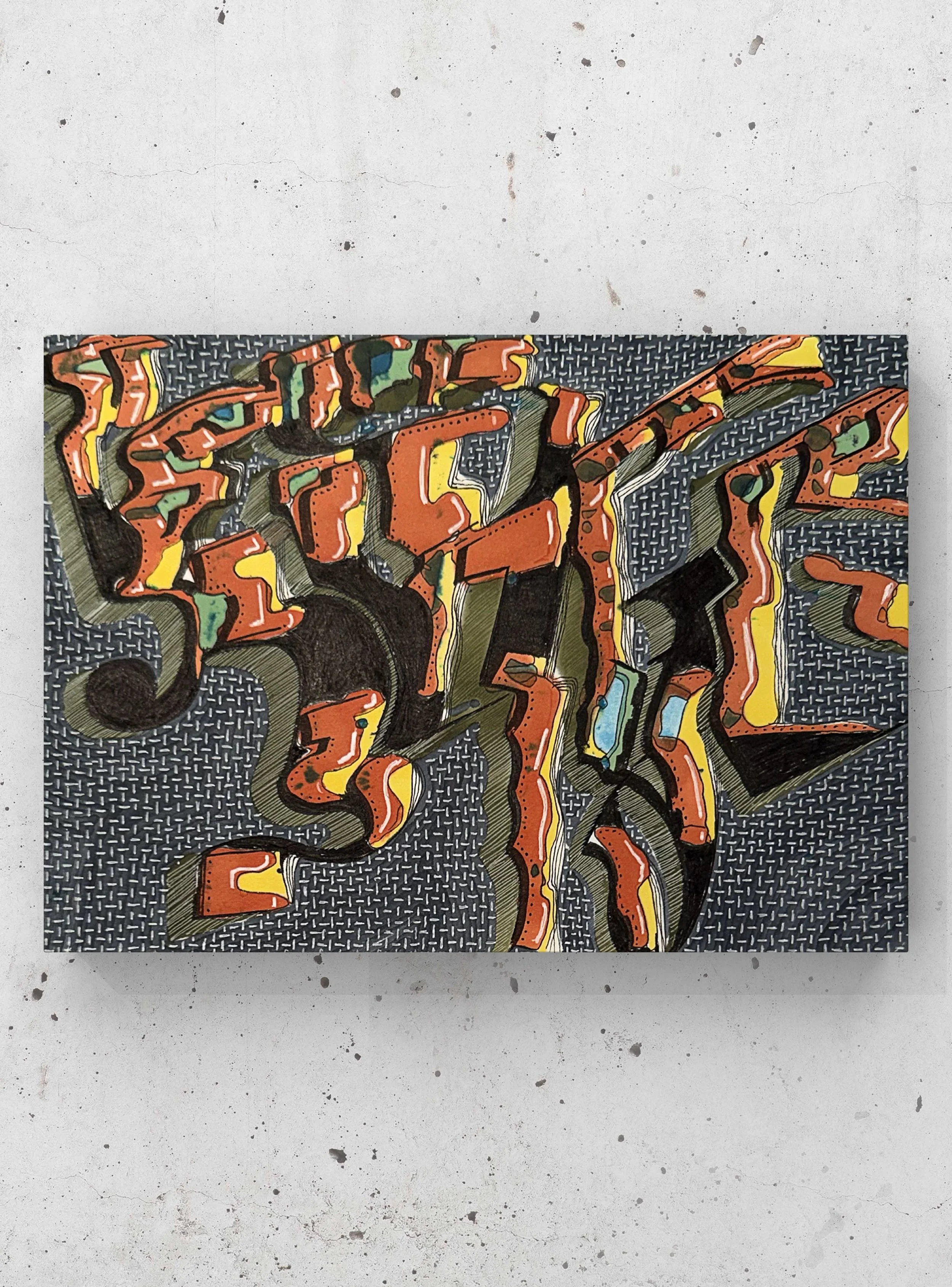  Hetze  
 2026
 Mixed media on paper