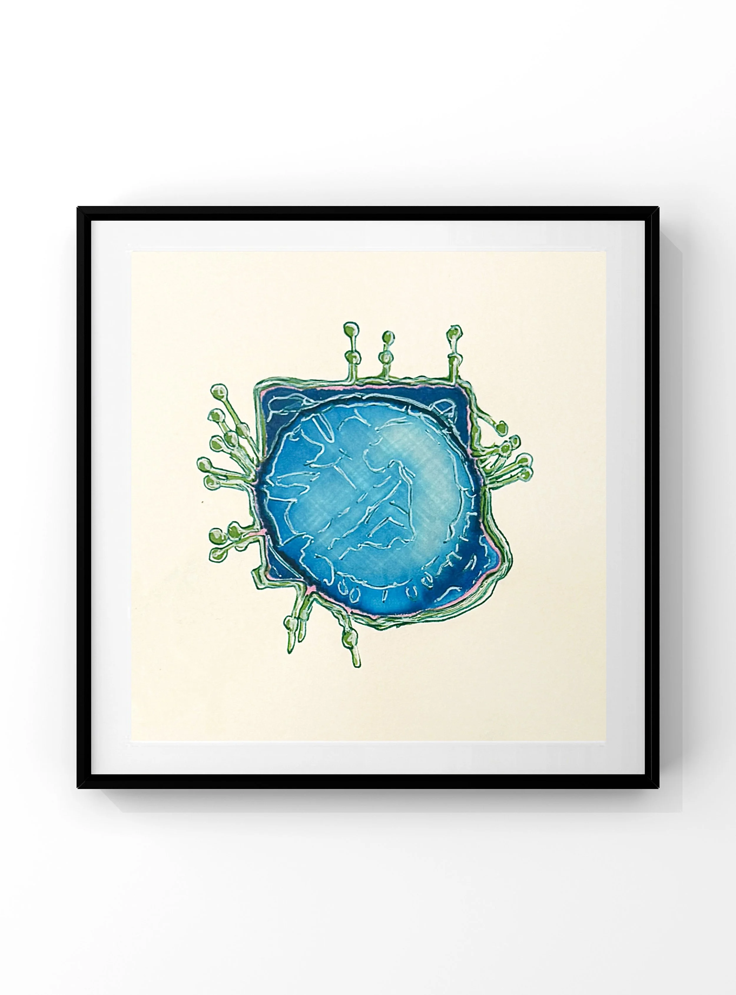  Virus  
 2025
 Mixed media on paper