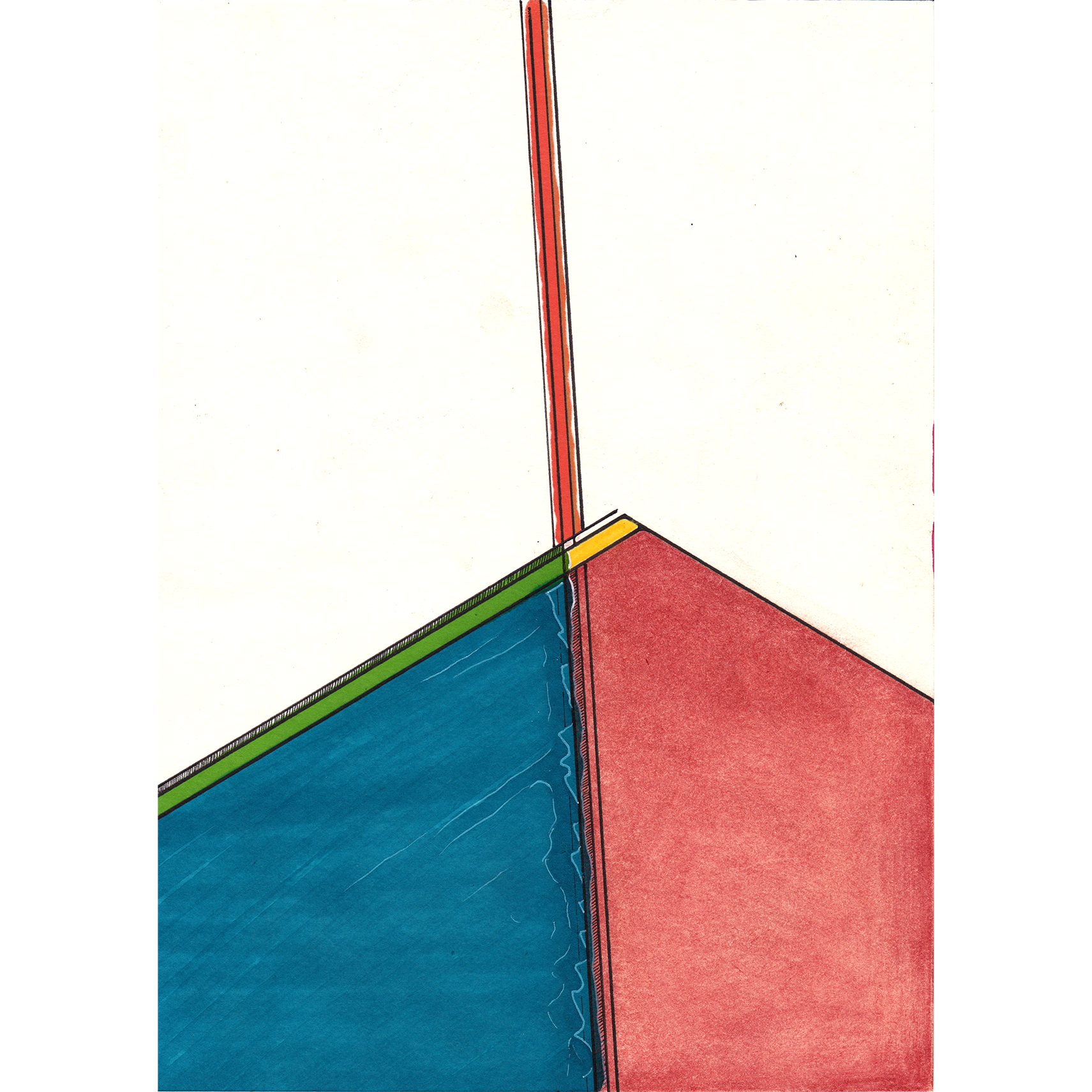  Eruption  
 2021
 Mixed media on paper
 28,7 x 20,7 cm 