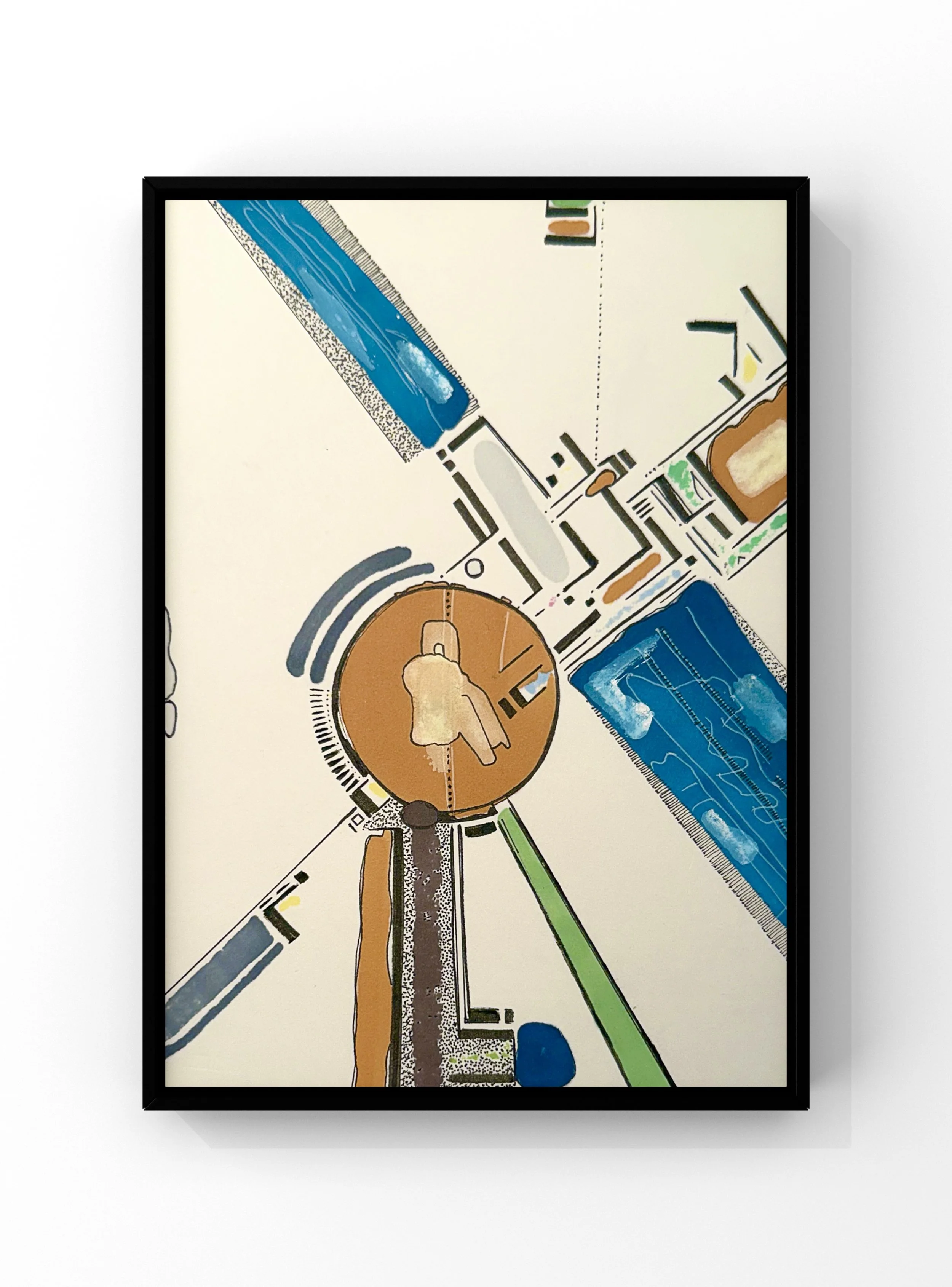  Satellite  
 2026
 Mixed media on paper