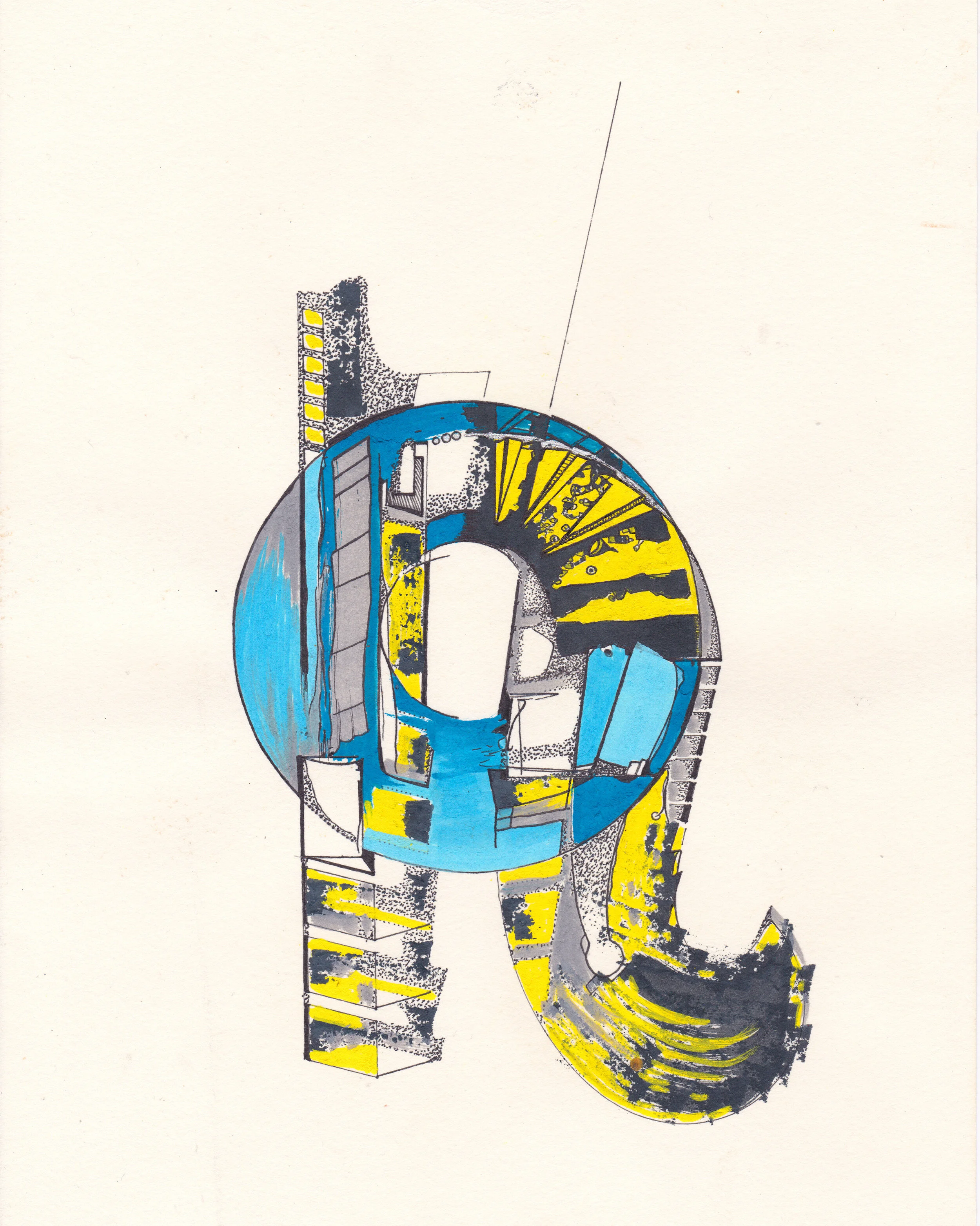  OK  
 2020
 Mixed media on paper
 20,7 x 28,7 cm 
