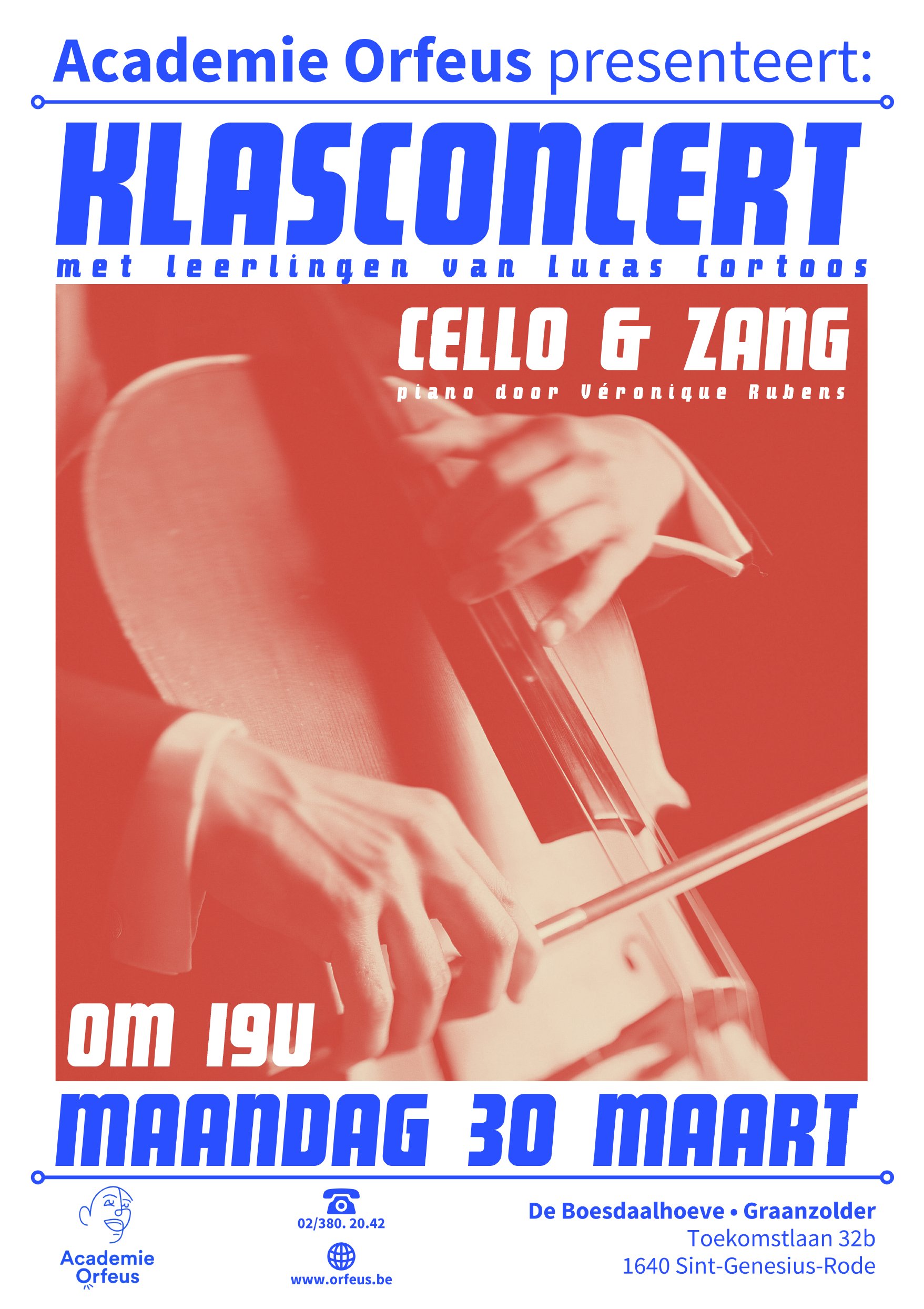Klasconcert Cello &amp; Zang - met leerlingen van Lucas Cortoos