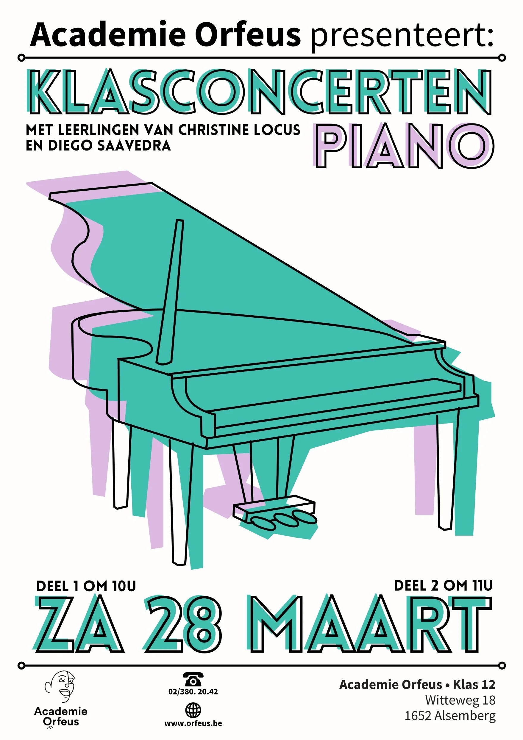 Klasconcerten Piano - met leerlingen van Christine Locus en Diego Saavedra