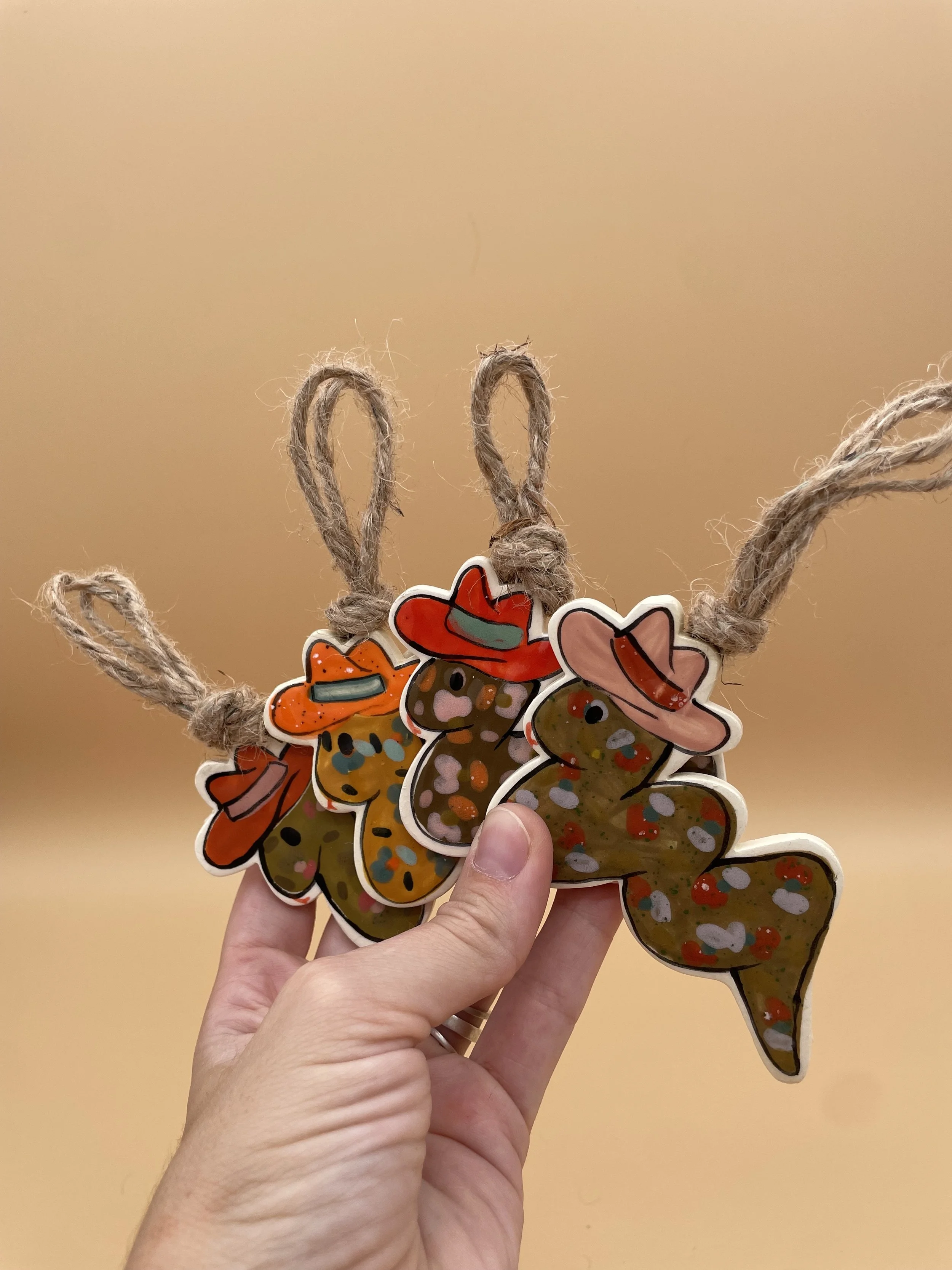 Cowboy Snake Ornaments