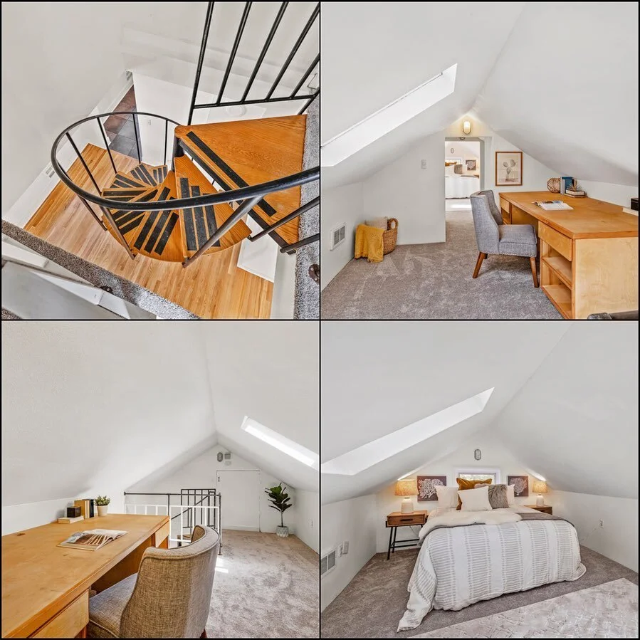 This Ballard home has two bonus rooms at the top of a spiral staircase with new carpet and new skylights for maximum natural light 🤩 check it out at soundteamrealty.com, MLS #1762079