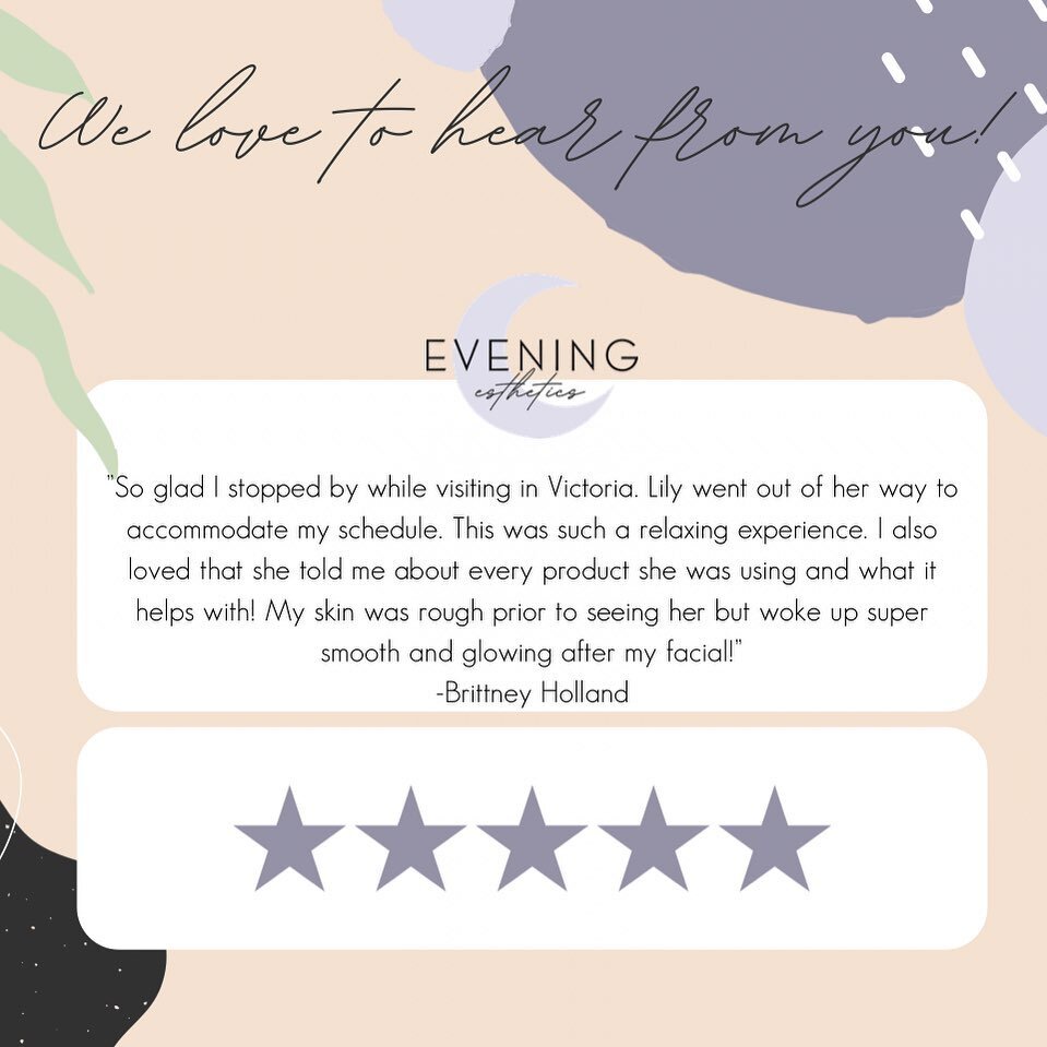 @brittneyjewell Gave us a great review after her facial! 

If you&rsquo;ve got questions about your skin, we would love to help! Book the facial you feel best meets your need and we will tailor your treatment when you arrive! 

#lovetheskinyourein #s