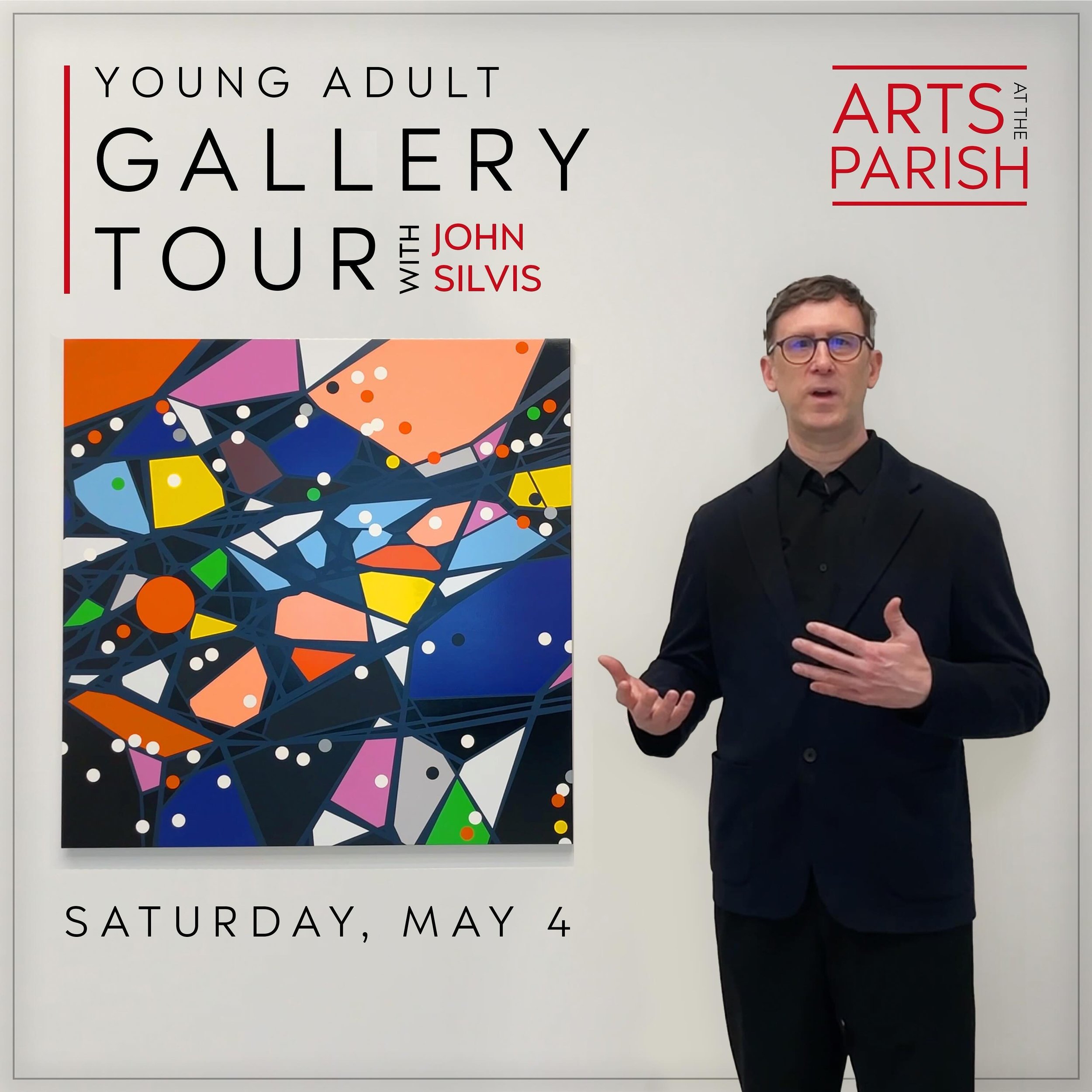 As part of our newly-launched Arts at the Parish program, on Saturday May 4 international art curator John Silvis will lead a walking tour for our community of young adults (20&rsquo;s &amp; 30&rsquo;s) through various galleries in TriBeCa, followed 