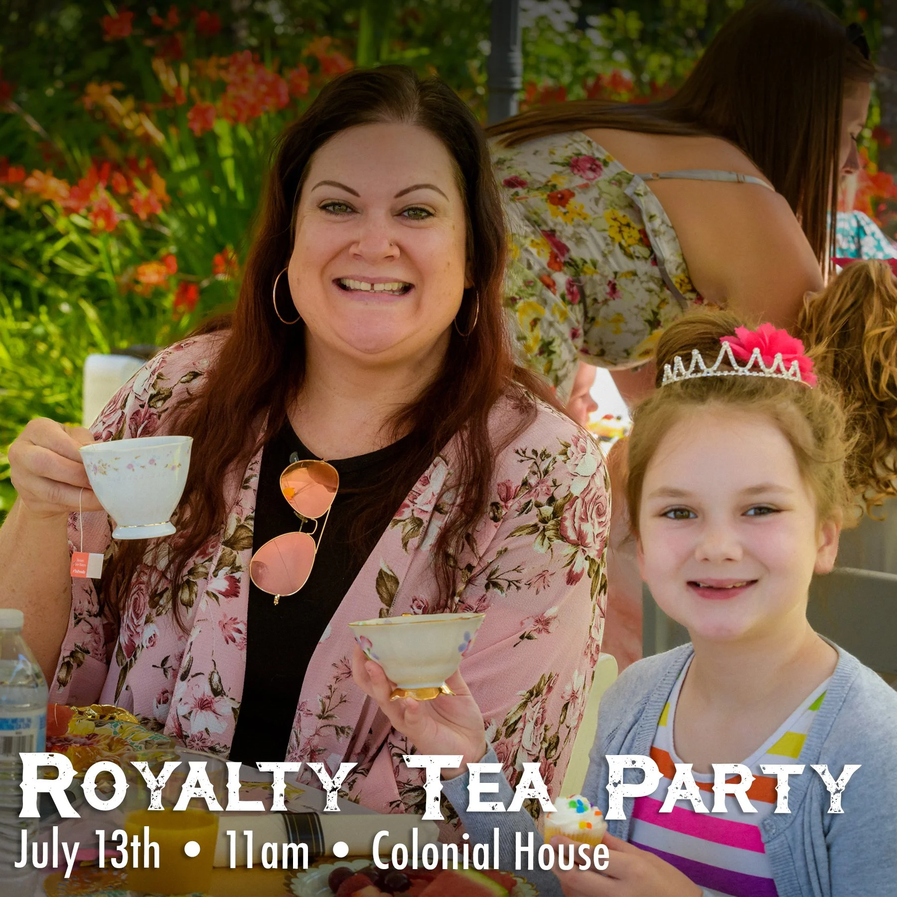🚨 Tickets are going fast! 🚨
Don your gowns and crowns and head to the Royalty Tea Party on July 13th! It&rsquo;s the sweetest summer tradition &mdash; tea, goodies, games, and an afternoon with Forest Festival Royalty in the gorgeous Colonial House