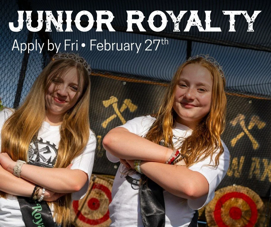 2026 Mason County Forest Festival Junior Royalty | Apply TODAY!
We're looking for one student from each middle school / junior high to represent their school at Forest Festival this year. 

Find out more: https://www.masoncountyforestfestival.com/jun