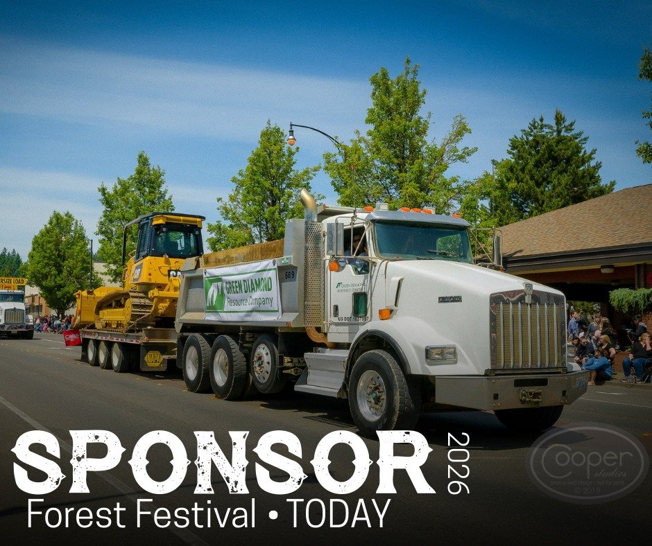 Over 6 sponsorship levels available! 

Because of community support, Forest Festival has grown into an 82-year tradition celebrating Mason County&rsquo;s logging heritage, promoting wildfire prevention, and bringing upwards of 5,000 community members
