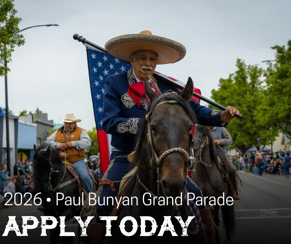 PAUL BUYAN GRAND PARADE | We can't wait to see you on Sat. May 30! Apply today!

Applications are now open for the the parade!
Online App: https://www.masoncountyforestfestival.com/parade