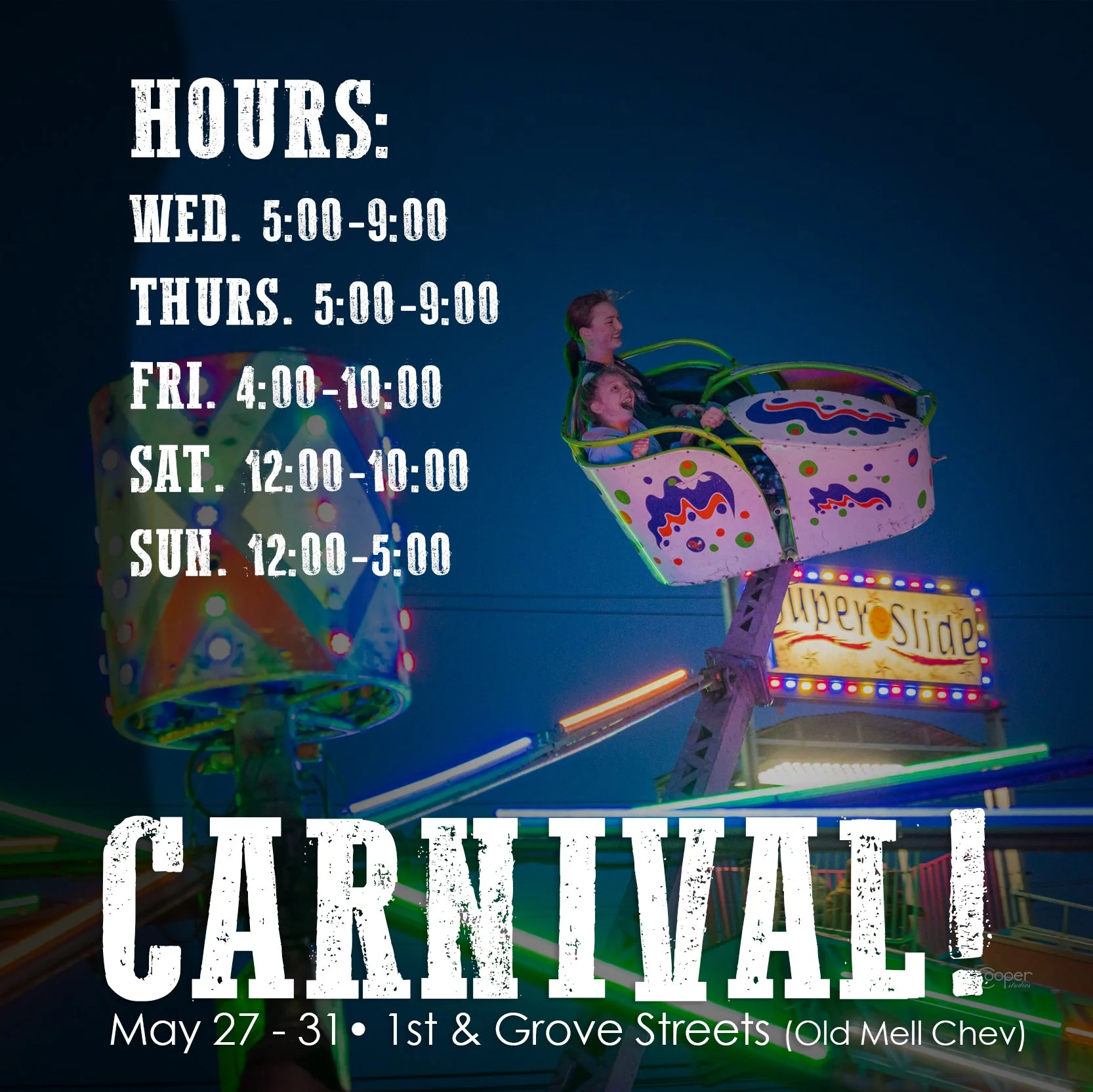 🎡 The CARNIVAL will reopen at 5:00pm this evening!
Since Monday was a wash (literally), they'll be adding tonight in addition to the rest of the Forest Festival regularly scheduled Forest Festival days. ✨