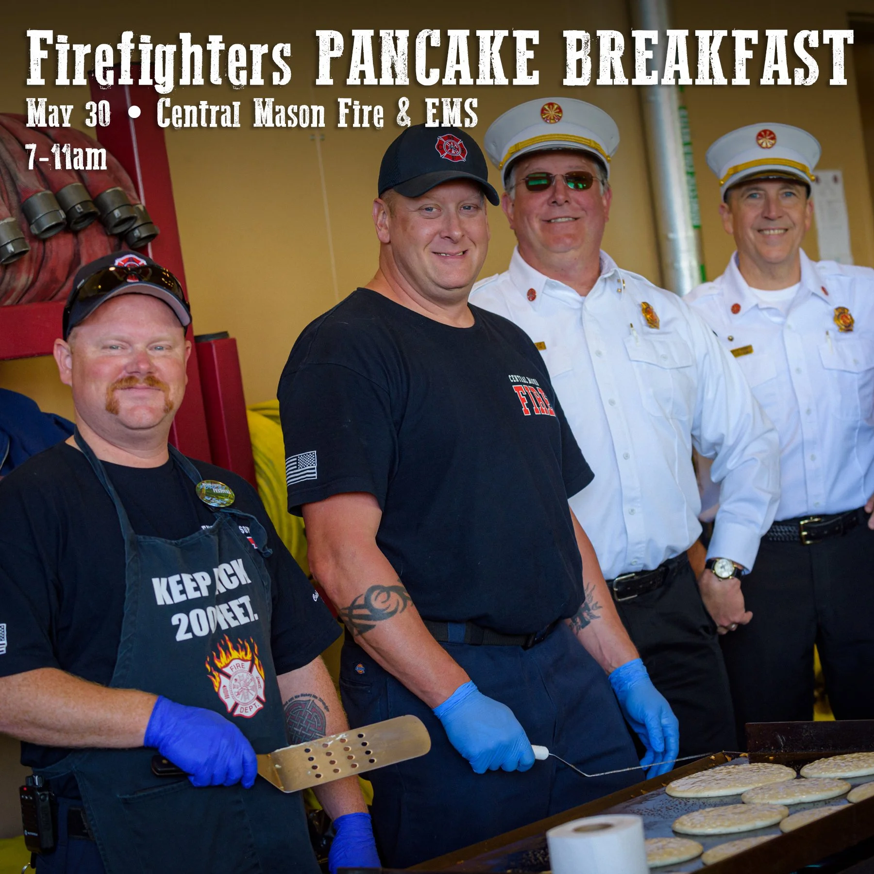 🥞 Start tomorrow morning off right with a delicious breakfast at @centralmasonfire ! 😋
122 W Franklin St. &bull; 7-11am

*Please be sure to obey street closures.  Park and walk. 😊