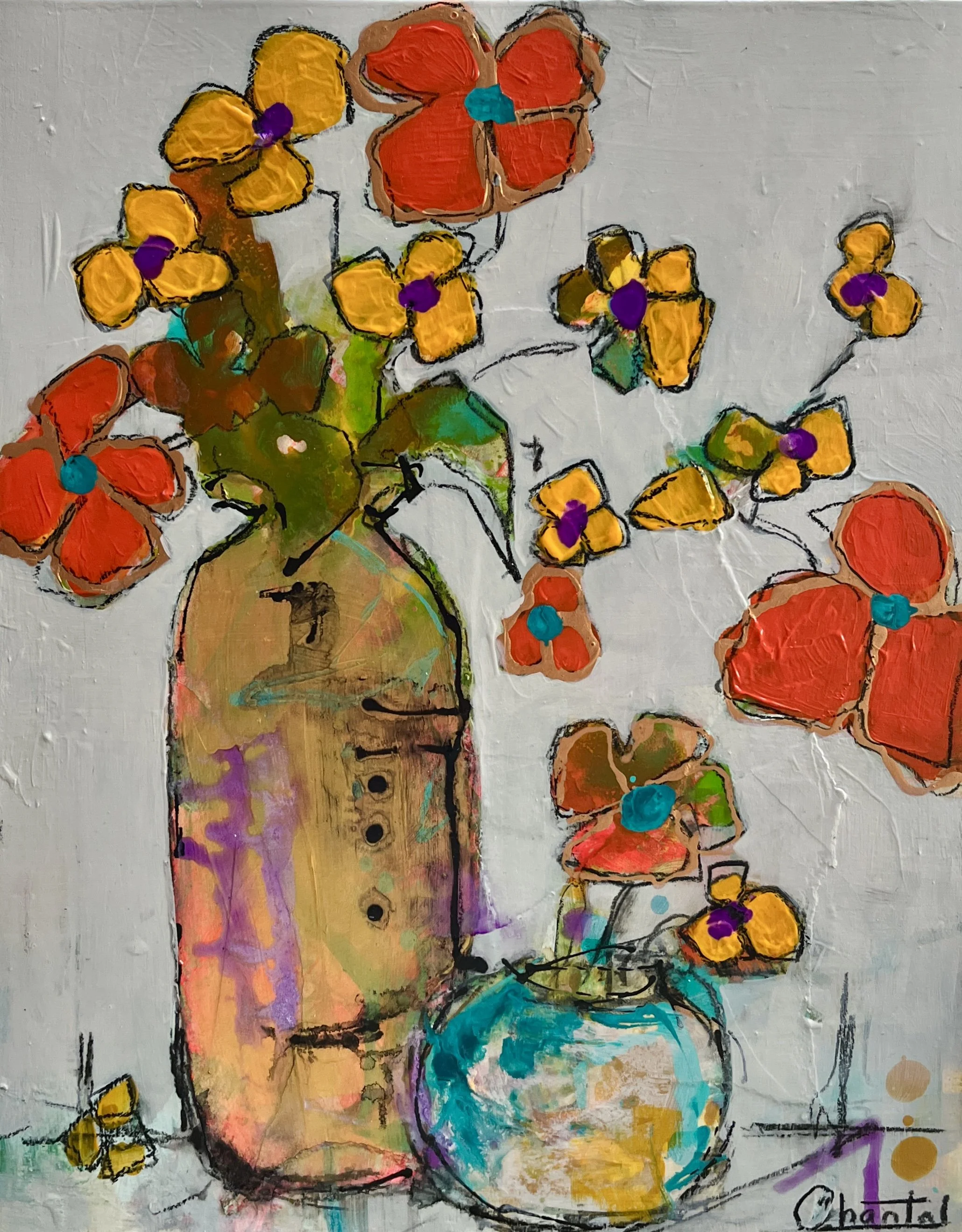 1272 "Holding Bright IX" 14x11 Acrylic on cradled panel  $350