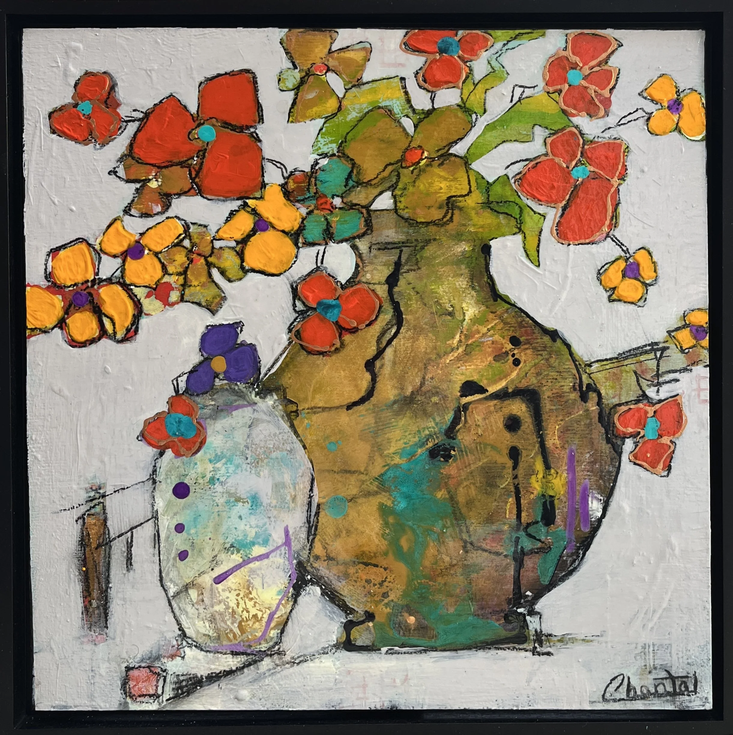1270 "Holding Bright VI" 12x12 Acrylic on panel Framed $350