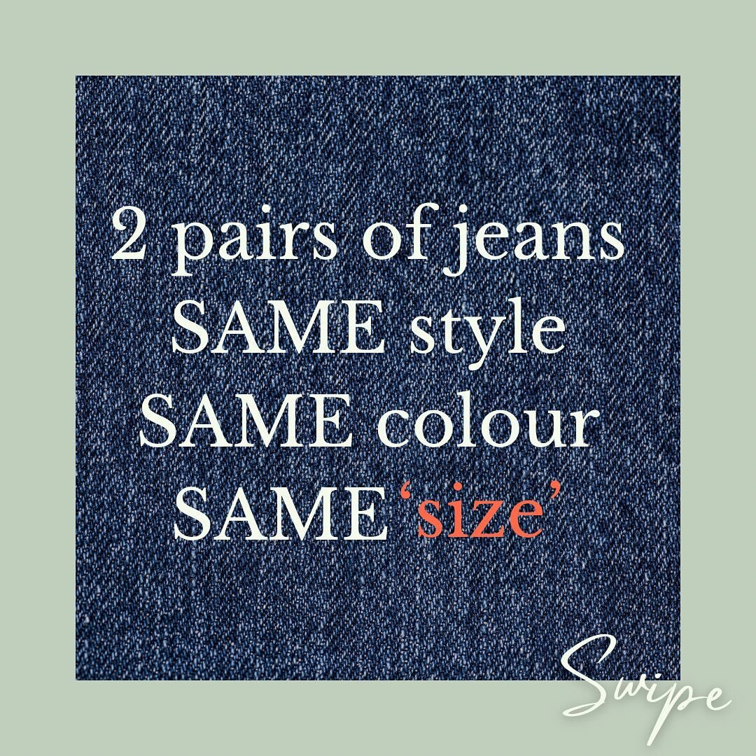 Why do we still blame ourselves when clothes in &lsquo;our size&rsquo; don&rsquo;t fit?

Yet no two pairs are the same, especially in denim, so please use sizing as a GUIDE only! Our size doesn&rsquo;t define us, our style &amp; confidence &amp; how 