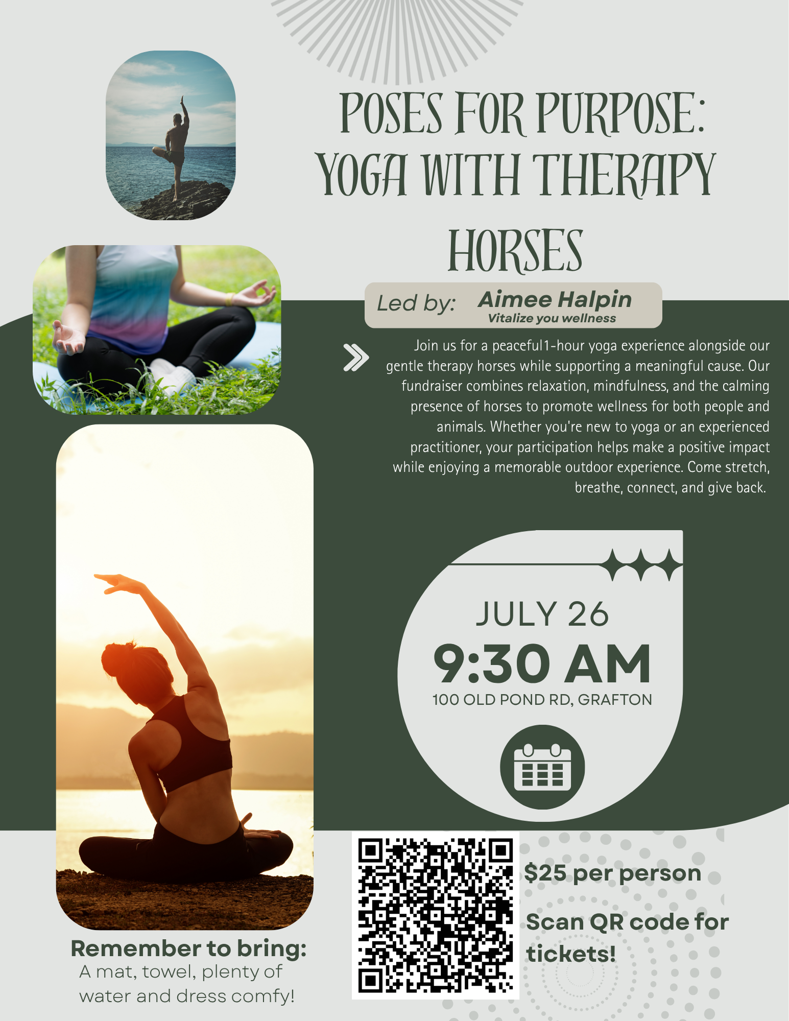 Poses for Purpose: Yoga with Therapy Horses Fundraiser