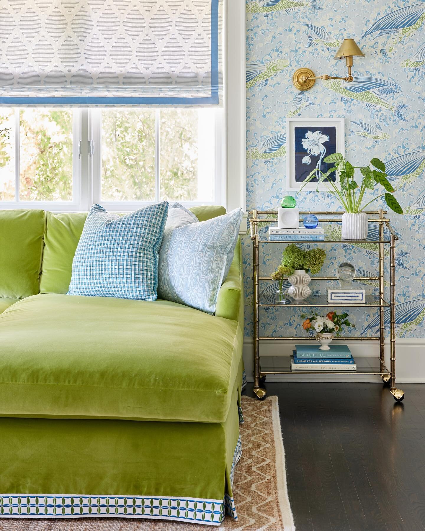 Someone asked me recently what color I was known for and my immediate response was blue and green. Tried and true and a favorite forever. Although, I&rsquo;m currently longing to get my hands on a moodier room saturated in brown or eggplant. Anyone, 