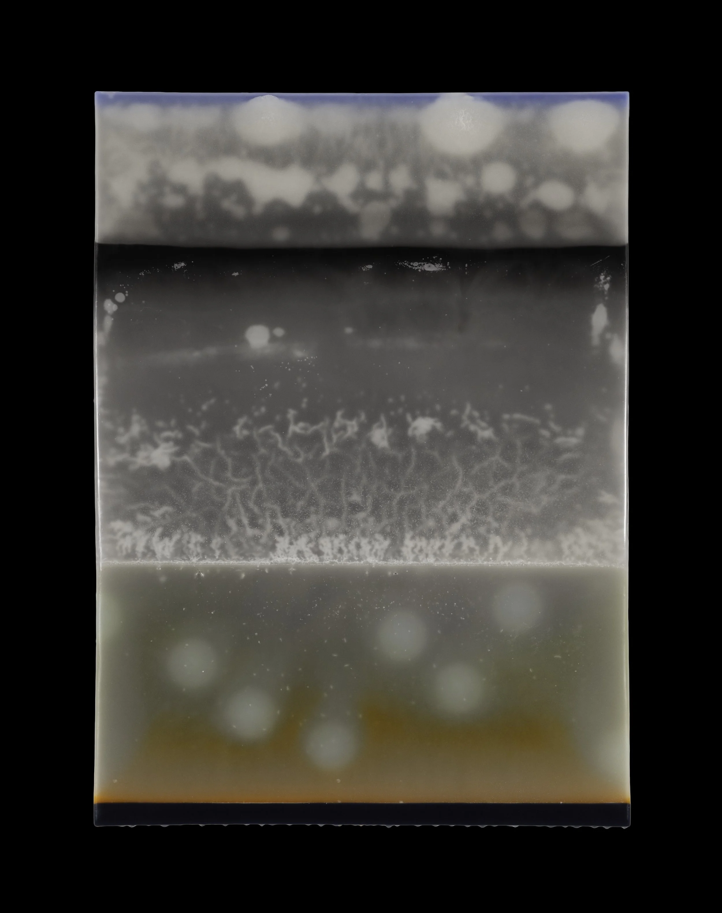 robert rustermier, untitled UU (@1_2°; lines and dots series), oil paint-pigmented paraffin wax on panel, 30_h x 22_w x 2-3_4_d, 2026.jpeg
