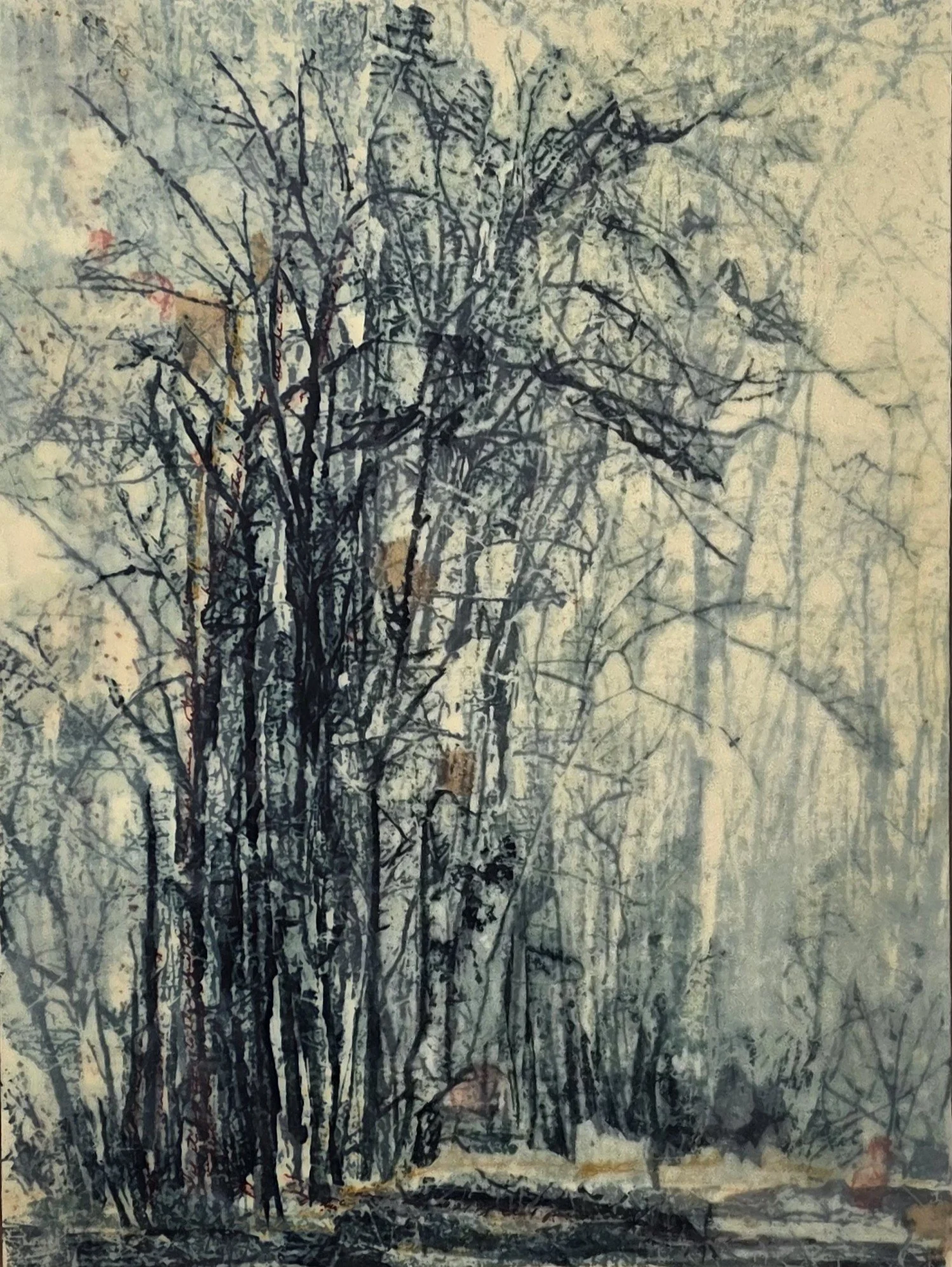 Tree Muse II_Christine Aaron_lithographic monoprint, encaustic on panel_19.5x25.5_$2,200 framed (1).jpg