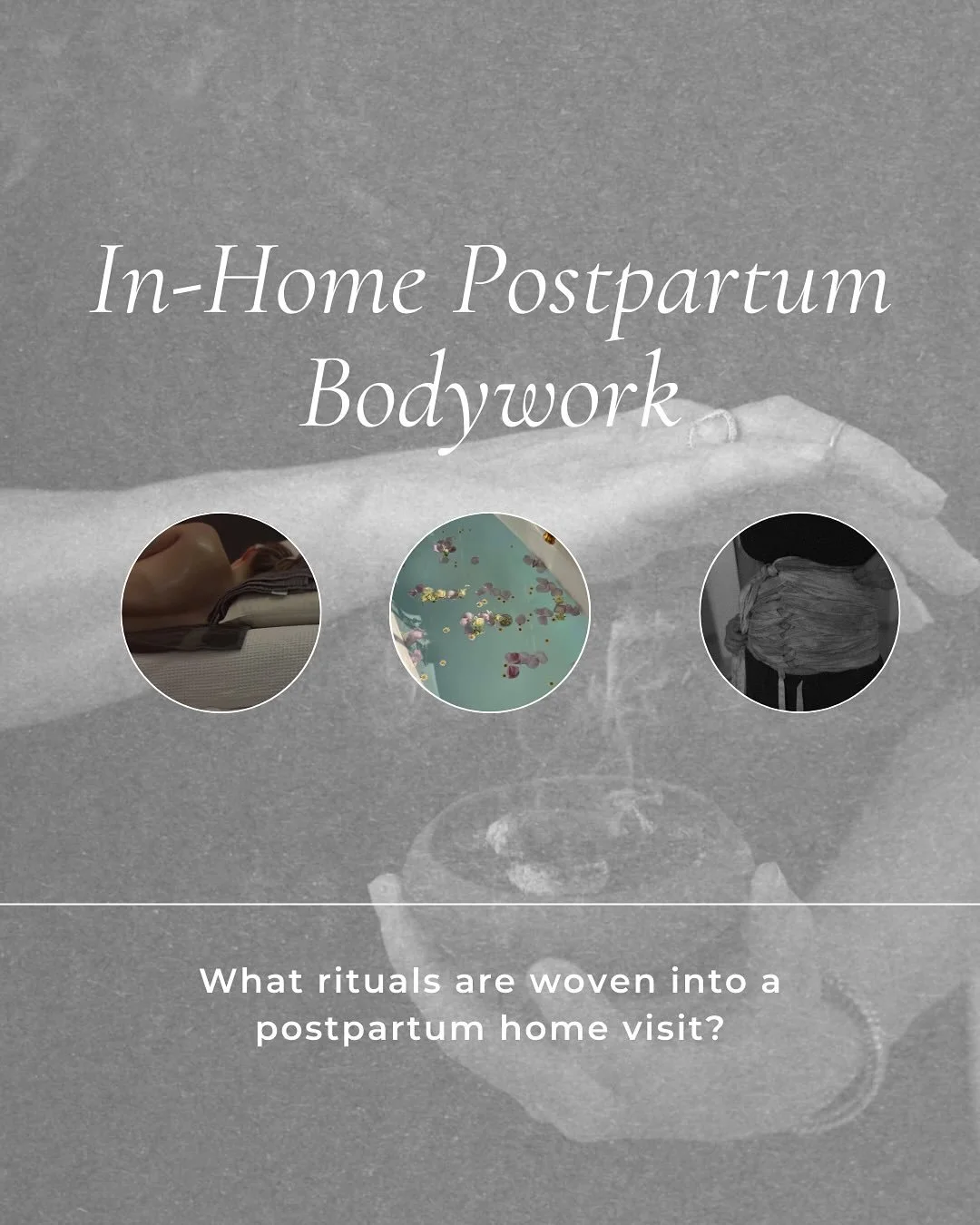Curious what rituals and practices are women into a postpartum bodywork home visit?

Rooted in centuries-old Ayurvedic tradition, postpartum bodywork is a sacred practice designed to support your body and mind in the profound transition after birth. 