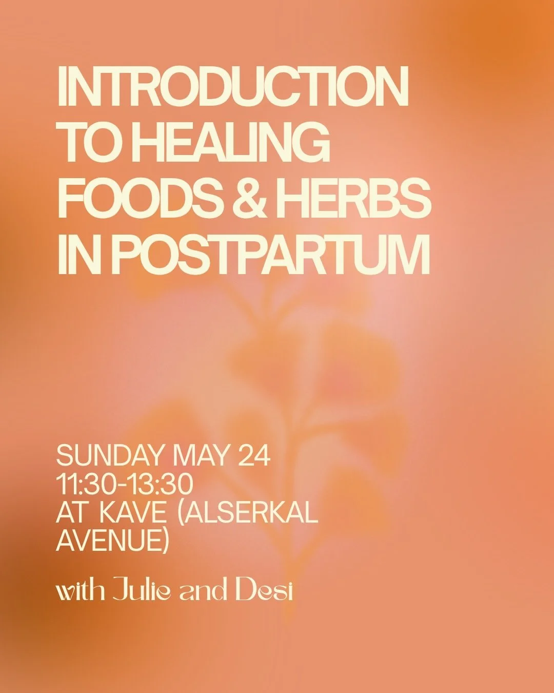 For all women, mothers (to-be), and those who care for them🌸 let&rsquo;s rediscover postpartum as a time of nourishment, ritual, and deep, simple care. 

Come join us for a nourishing and sensory tasting experience and an introduction to the world o