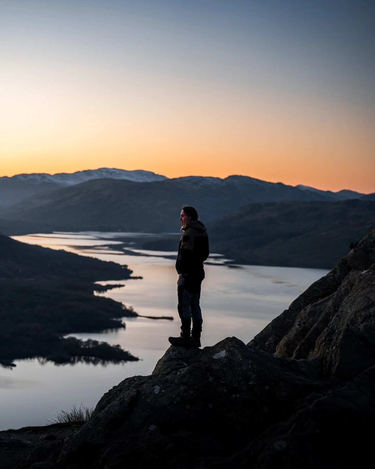 Ben A&rsquo;an sunset - forgot how good the views are from this little hill. Forgot how steep it is also. 

So glad I managed to get the drone in the air and catch the last of the sunset though. 

Note to self, always check your drone hasn&rsquo;t lo