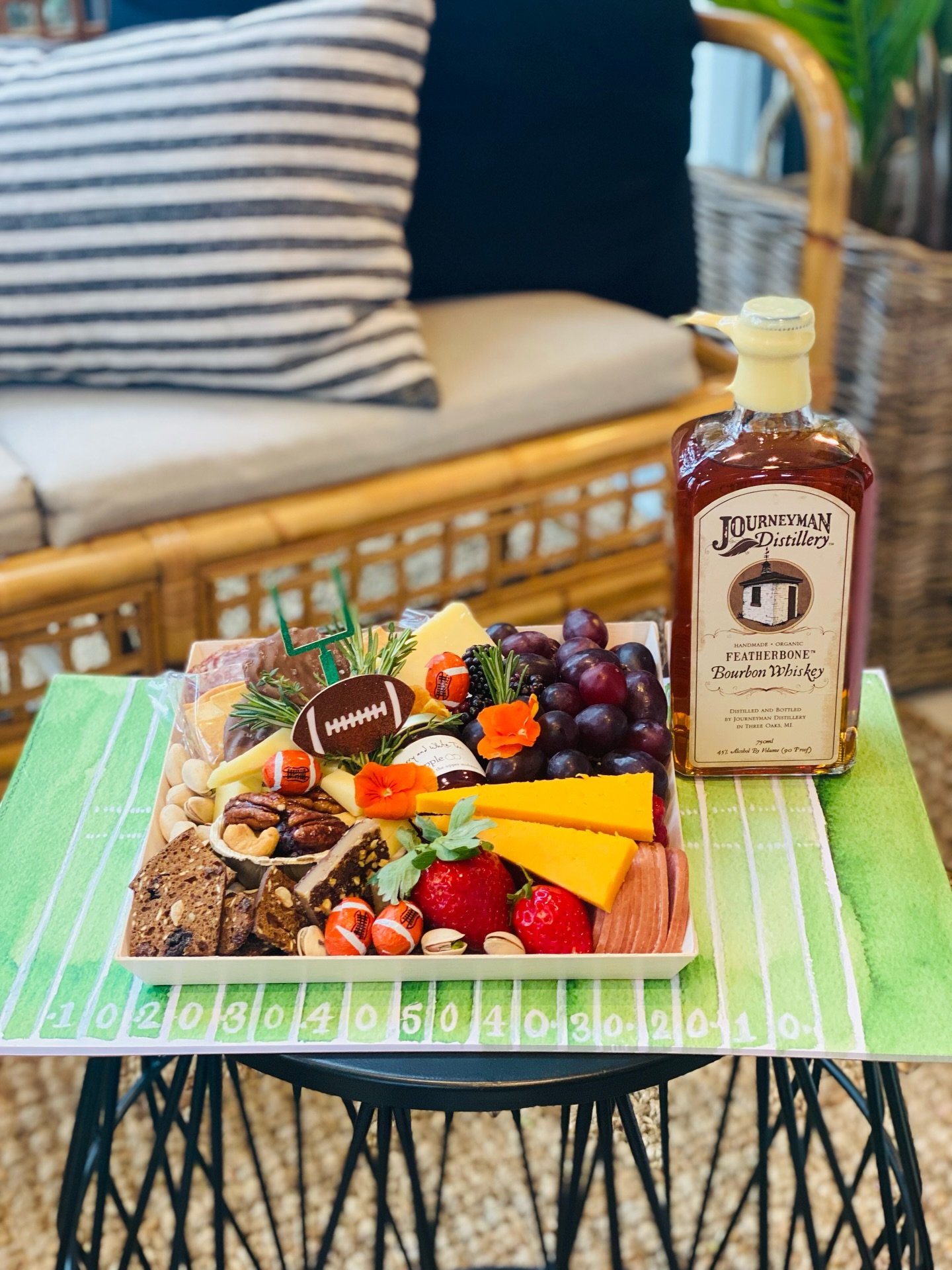 🏈 Game day just got a major upgrade! 🏈✨

Our Super Bowl charcuterie, boards and boxes are stacked with crowdpleasing cheeses, cured meats, fruit, and snacks &ndash; perfect for kickoff to the final whistle. Pair it with our football themed merch fo
