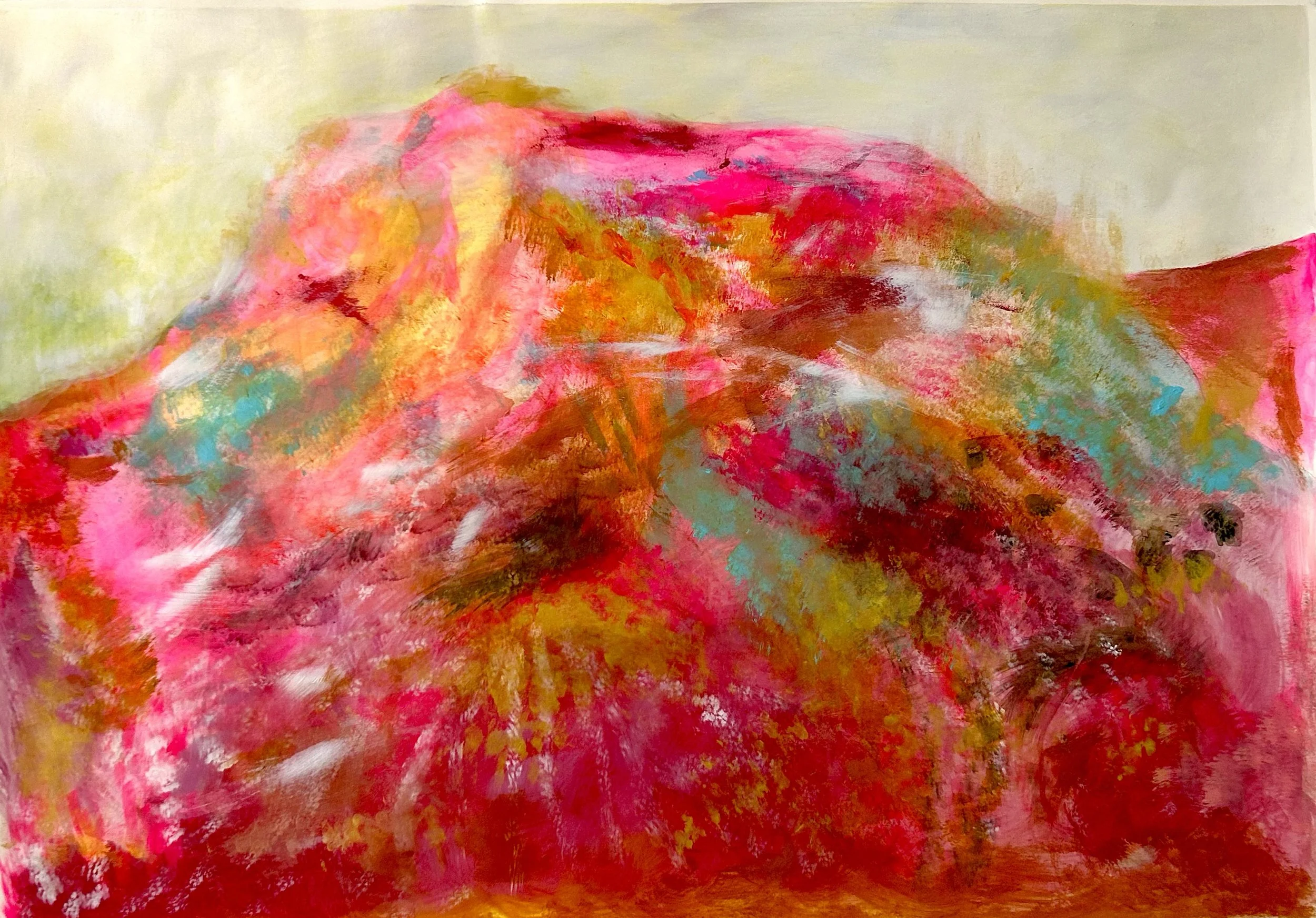 Hot Mountain – acrylic on paper. 71.5 x 102 cm. 2026                                     