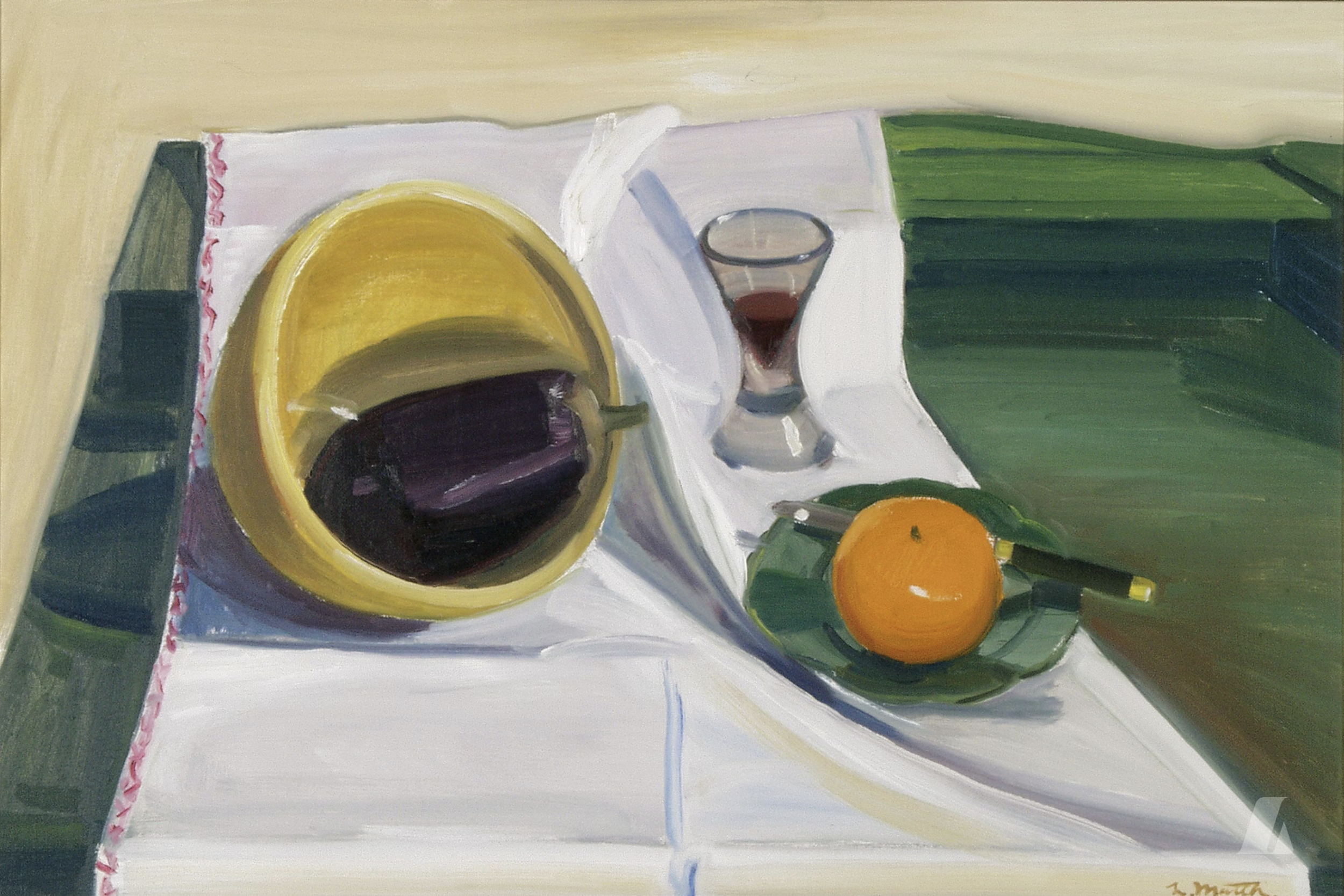 Louisa Matthíasdóttir - Still Life with Eggplant and Orange