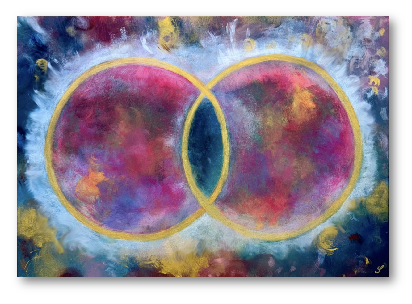 Sacred Geometry (The Make-Up Palette) - acrylic on linen. 85x60 cm. 2025