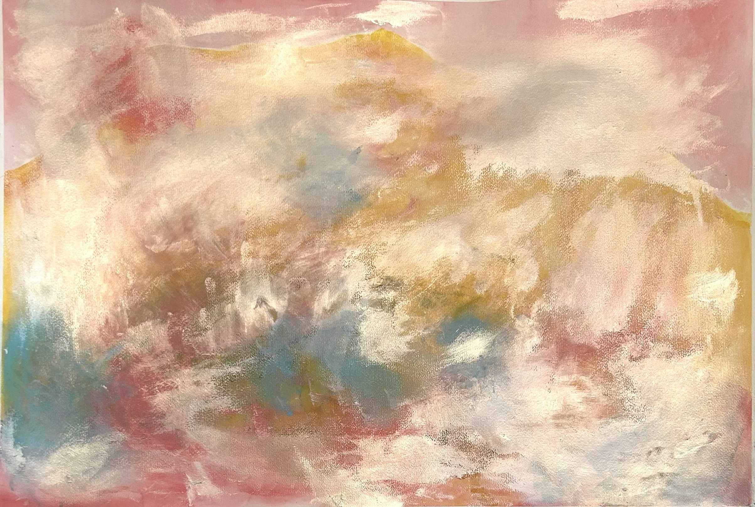 Estrogen – acrylic on paper. 57 x 76 cm. 2026                                                             