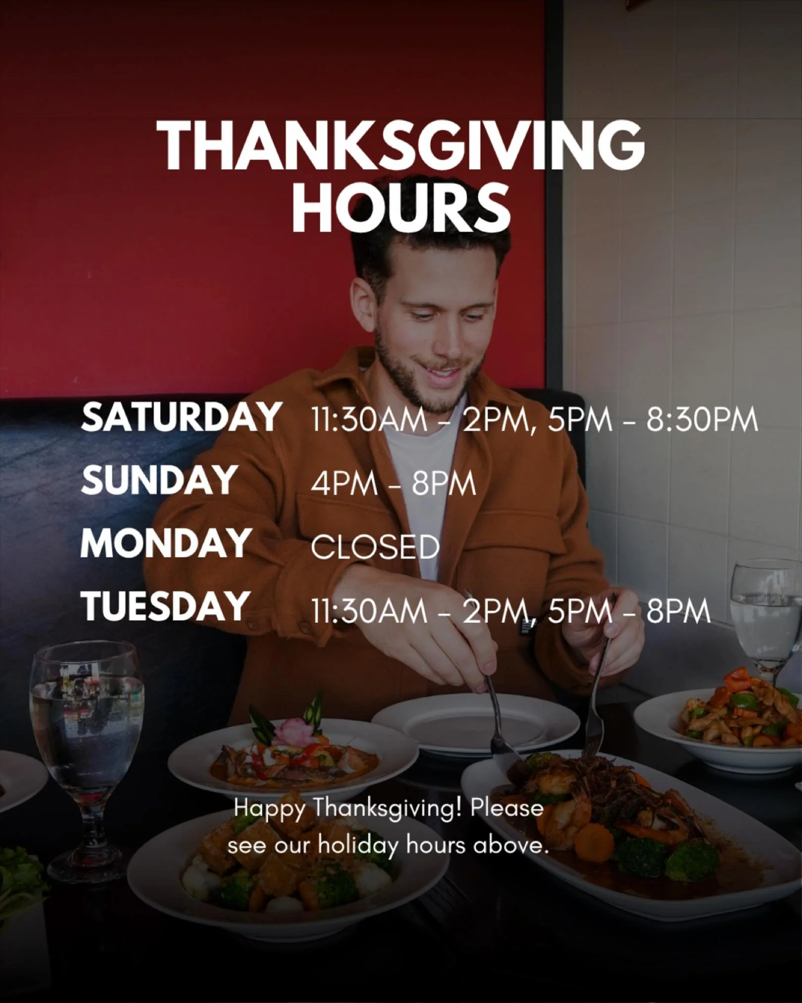 Happy Thanksgiving long weekend! 🍂🧡 From all of us at Chada Thai, we&rsquo;re thankful for your continued support and love for authentic Thai cuisine. We hope your weekend is filled with great food, warm company, and plenty of reasons to be gratefu